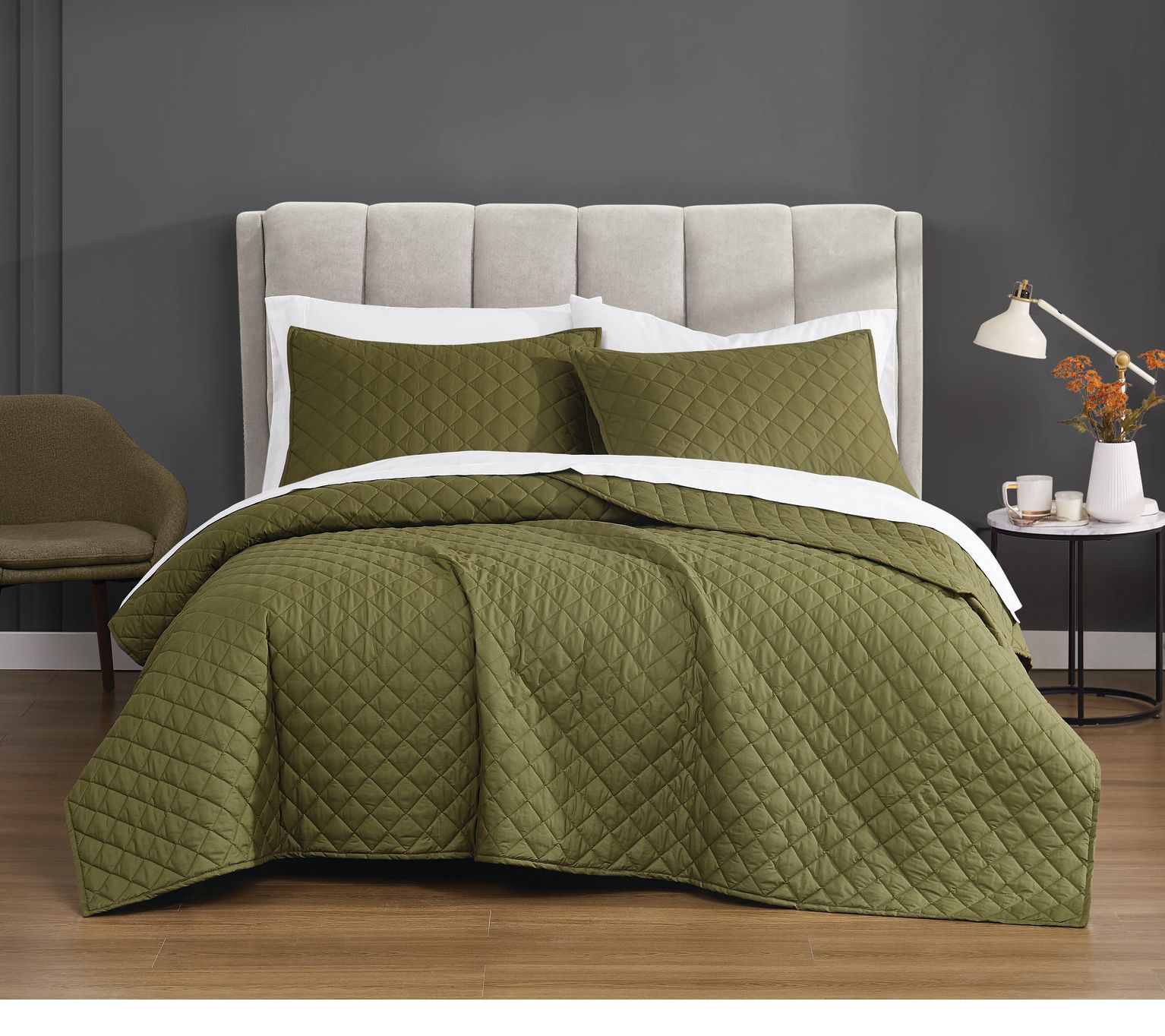 Cannon Solid Percale Twin/Twin XL 2-Piece QuiltSet