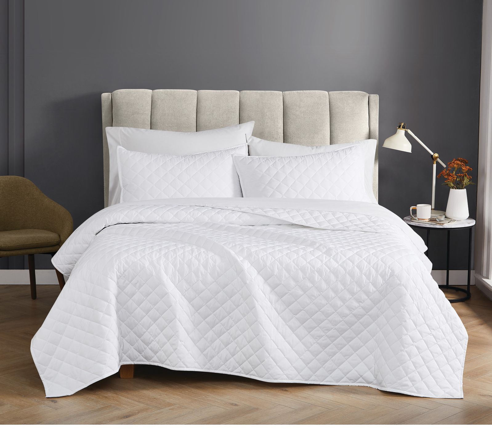 Cannon Solid Percale Twin/Twin XL 2-Piece QuiltSet