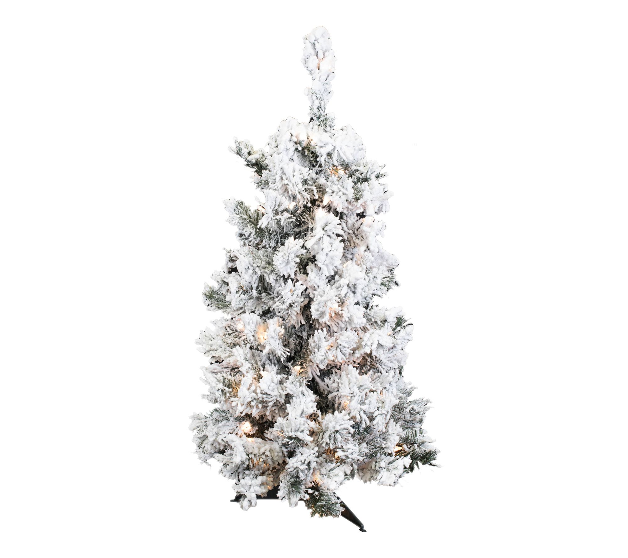 Vickerman Artificial 36" prelit Flocked AlaskanChristmas Tree