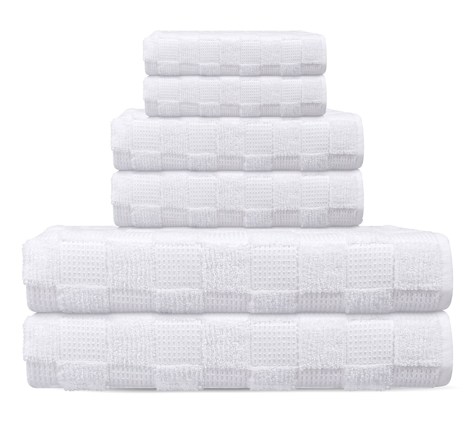 Depera Home Waffle Terry 6 pcs Turkish Towels Set