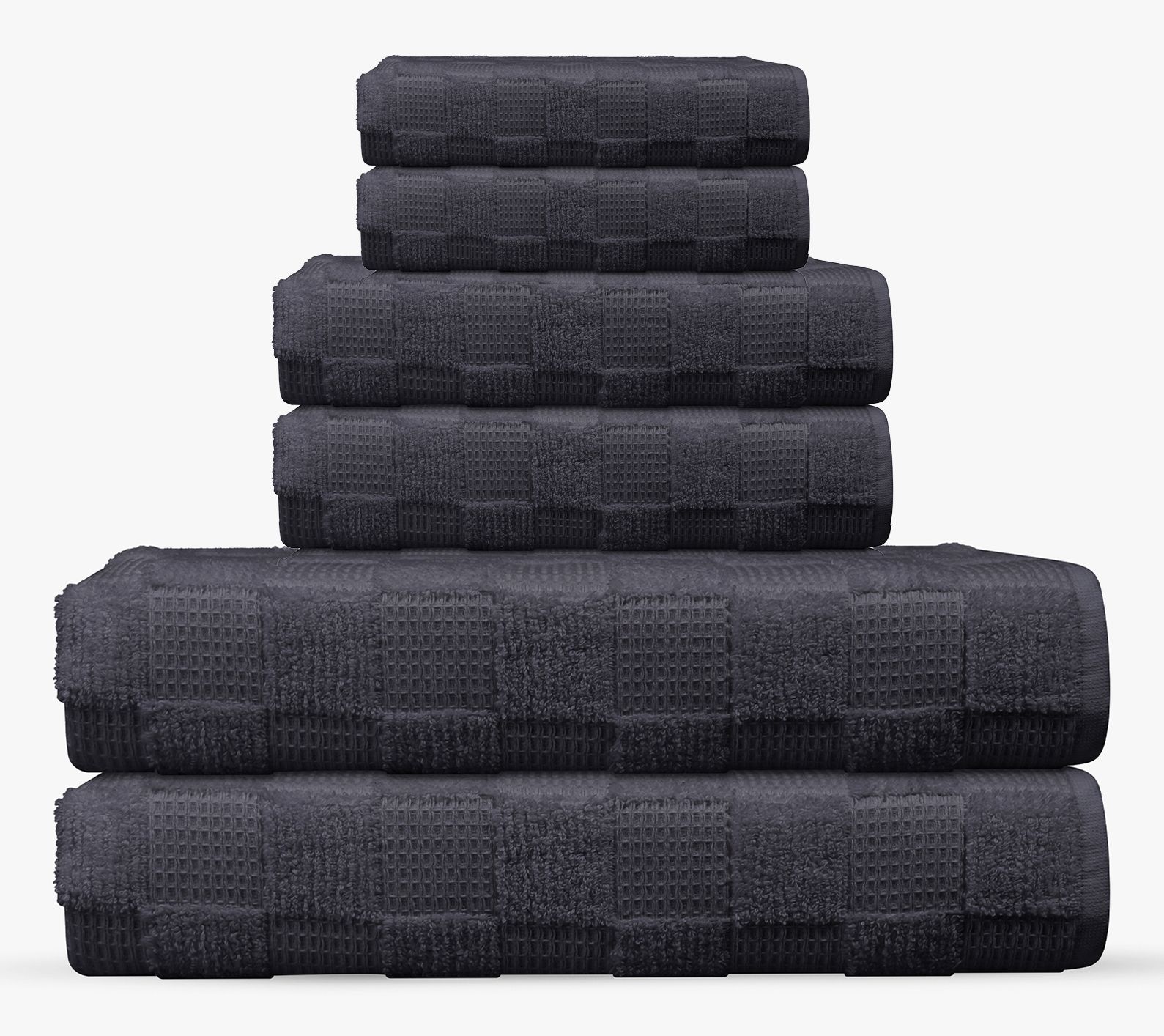 Depera Home Waffle Terry 6 pcs Turkish Towels Set