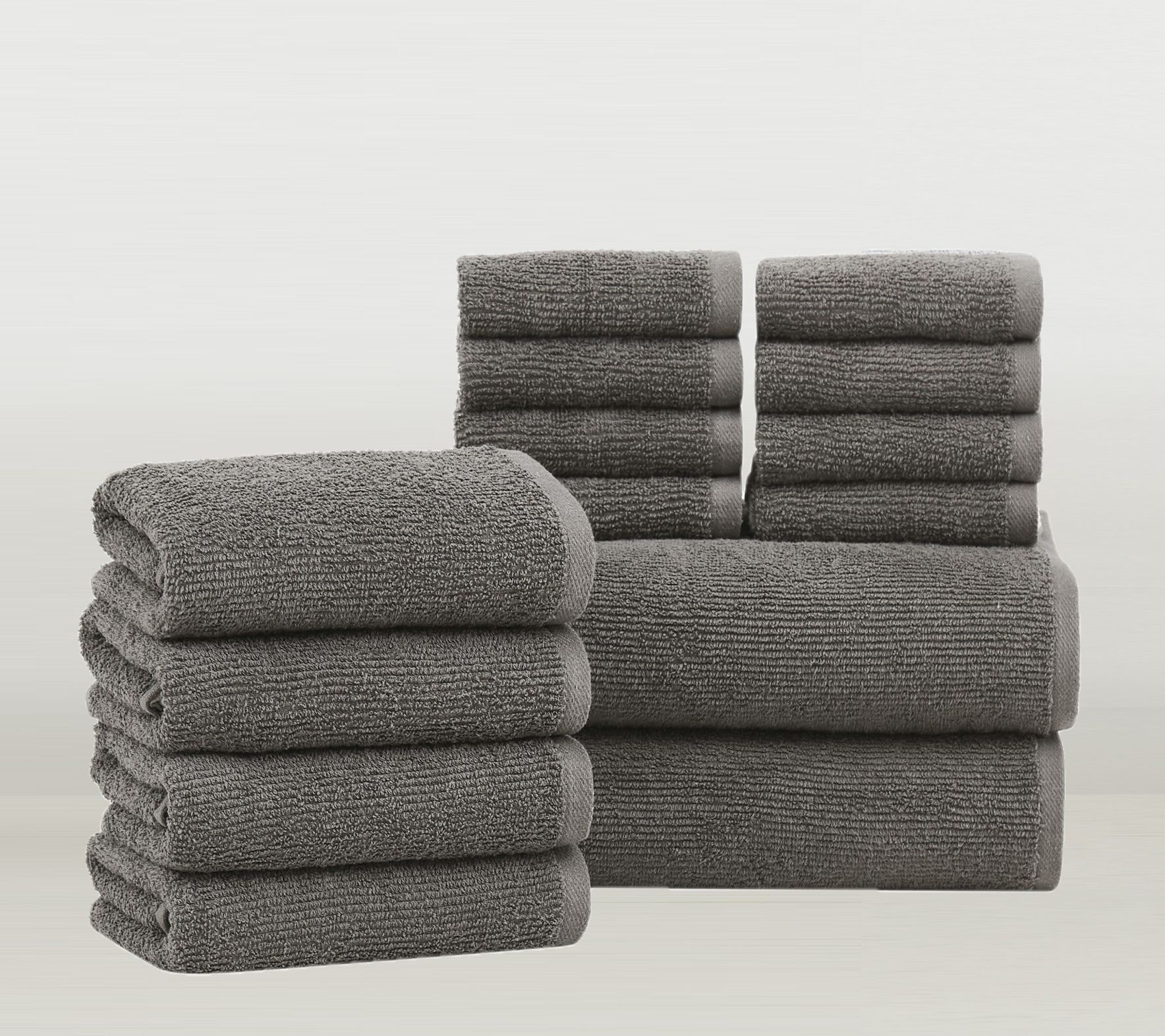 Brooklyn Loom Everyday Ribbed 14-Piece Towel Set