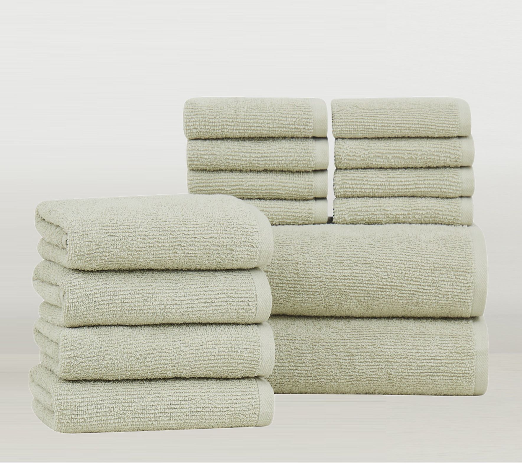 Brooklyn Loom Everyday Ribbed 14-Piece Towel Set