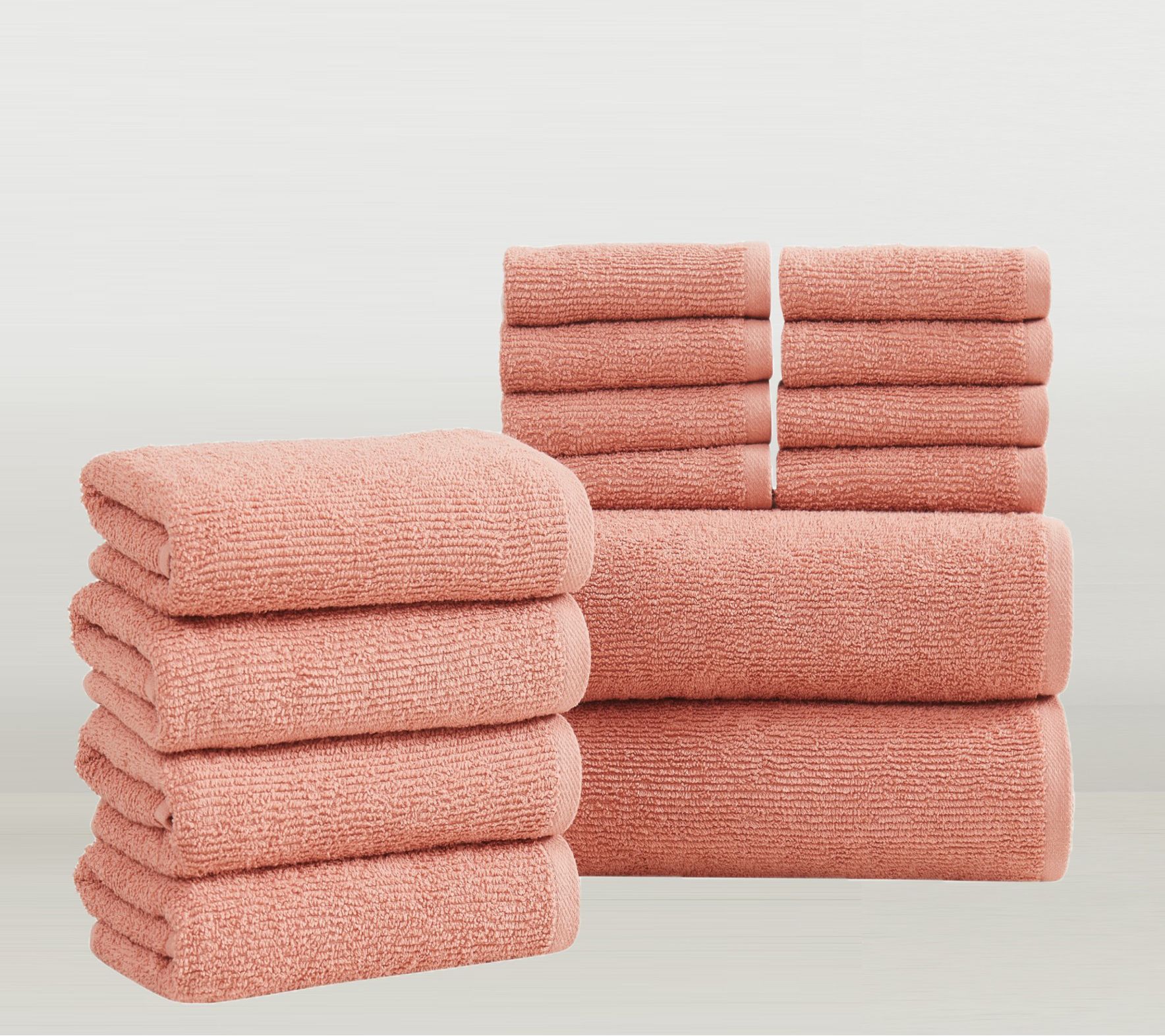 Brooklyn Loom Everyday Ribbed 14-Piece Towel Set