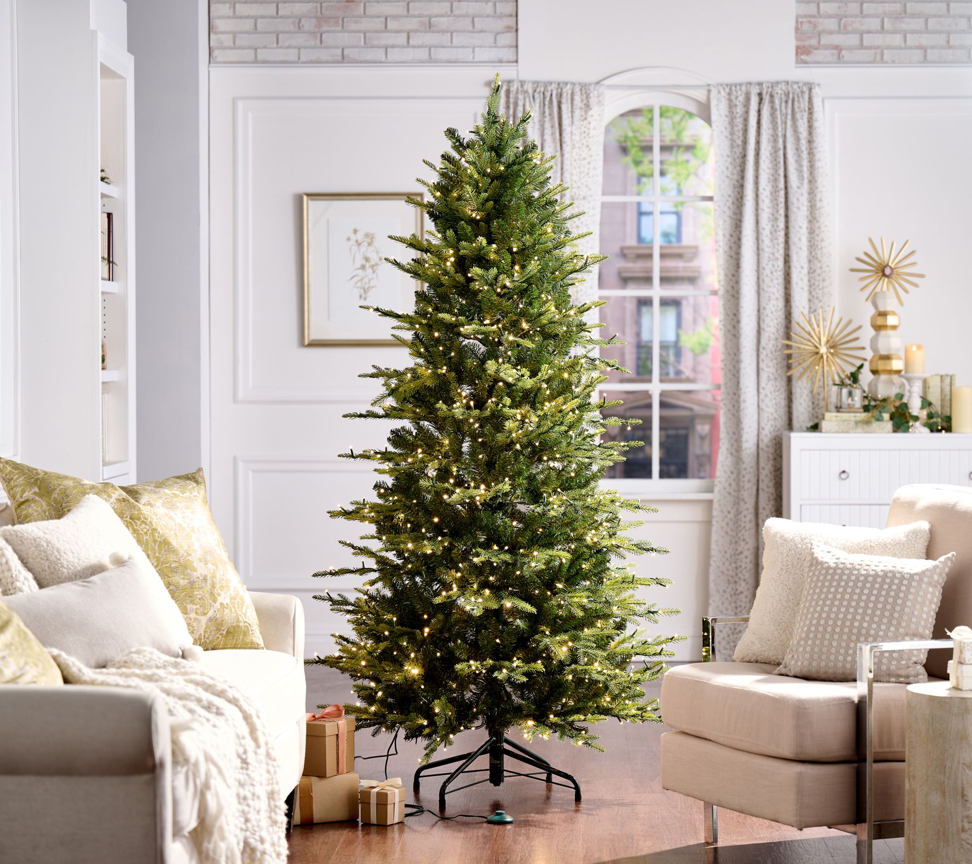 "As Is" Bethlehem Light 6.5' 4-in-1 LED Christmas Tree w/Storage Bag