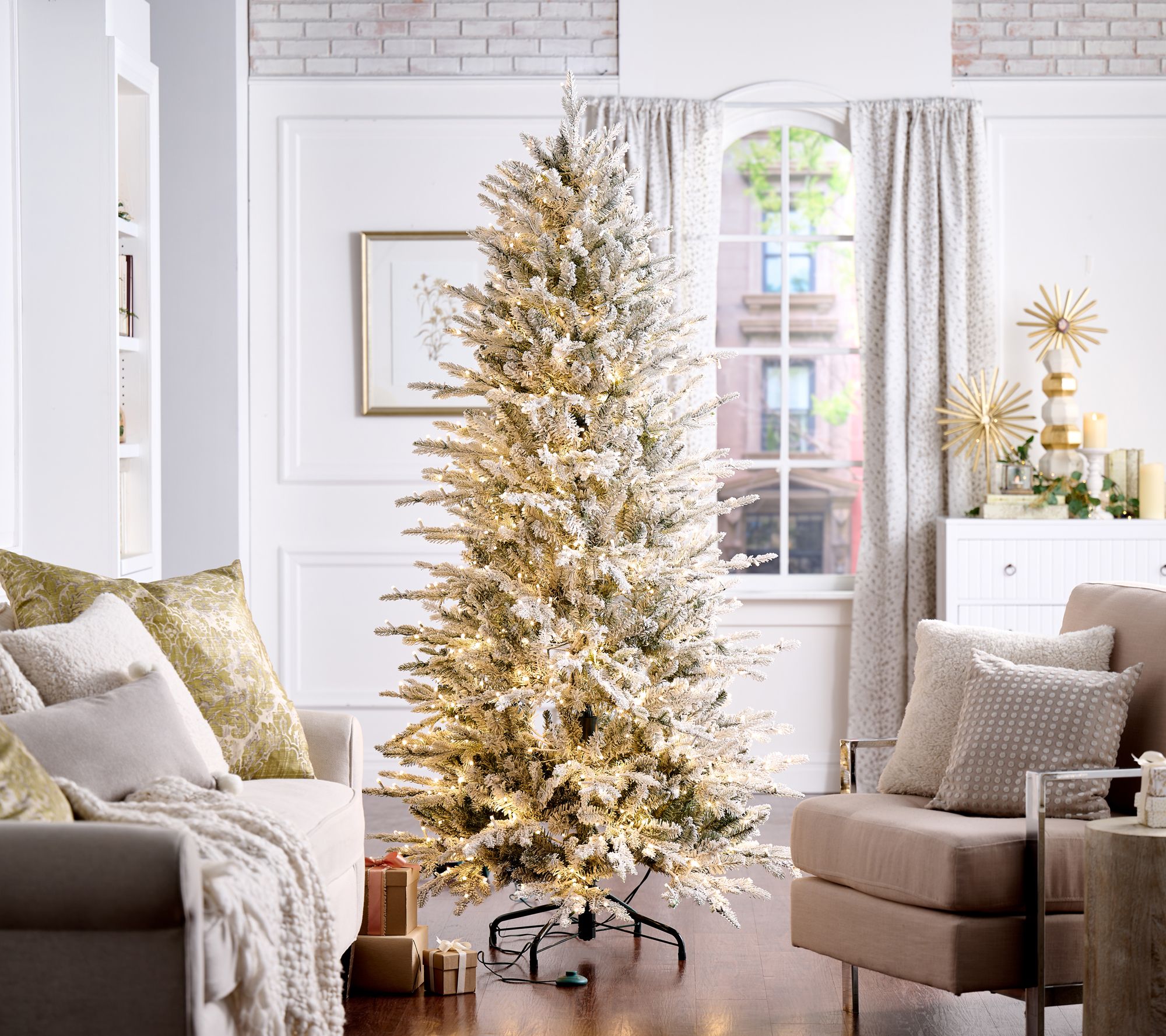 "As Is" Bethlehem Light 6.5' 4-in-1 LED Christmas Tree w/Storage Bag