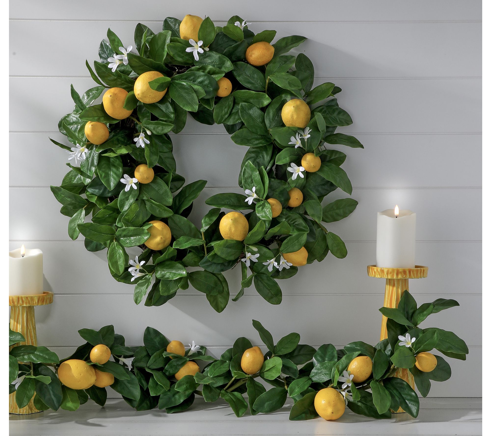 24" Amalfi Lemon Wreath by Valerie