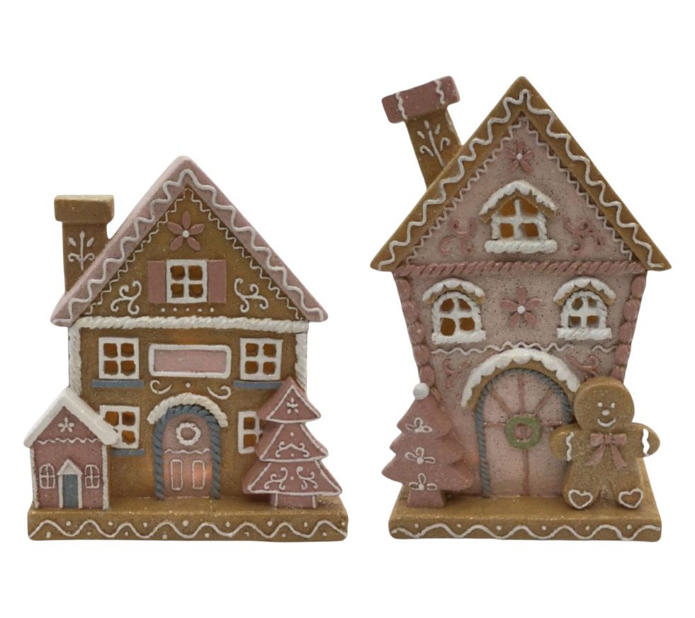 8.5"-7.5" Pastel Christmas Gingerbread House