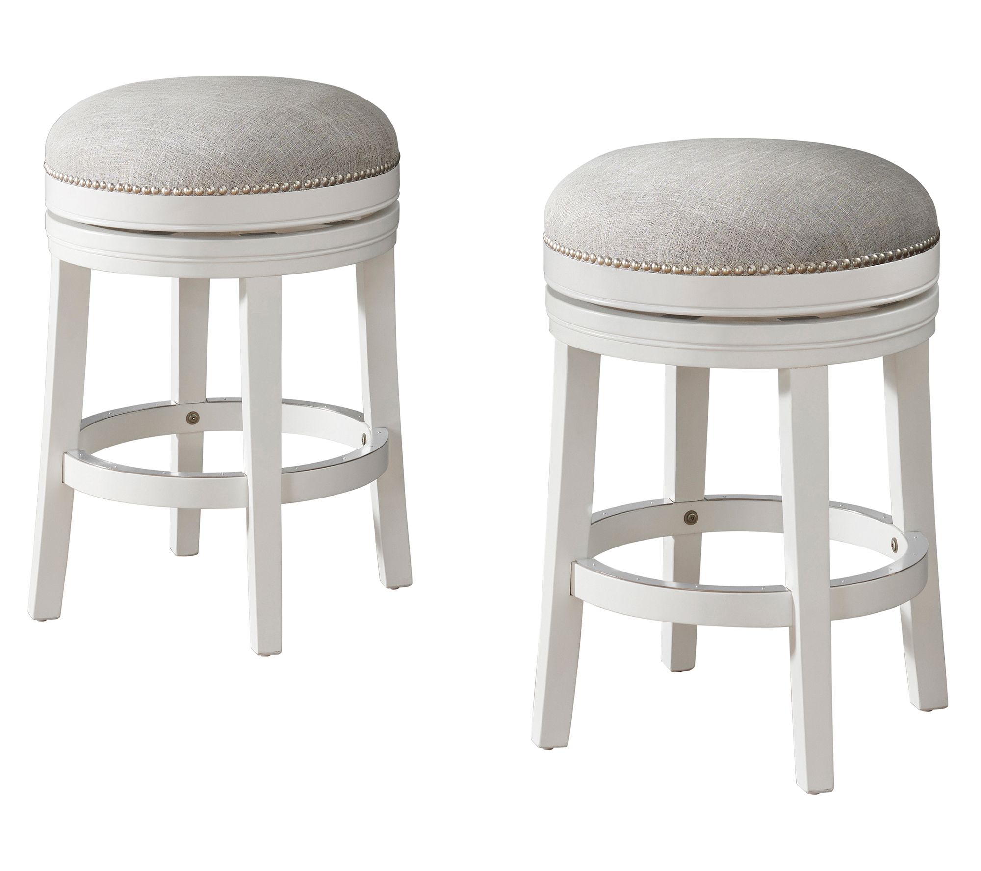 Alaterre Furniture Clara Set of 2 Swivel Counter Height Stools