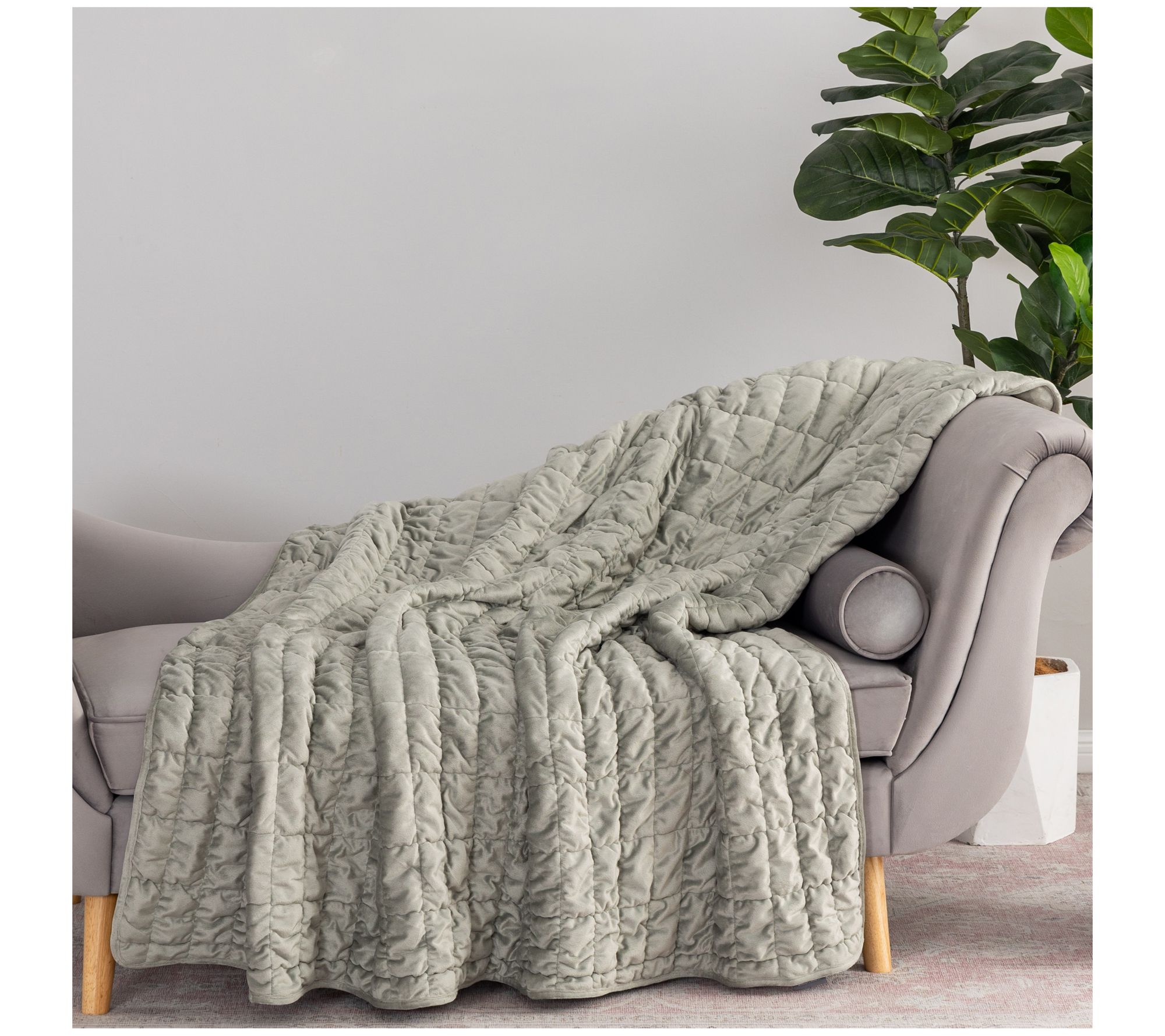 Berkshire Filled and Quilted Suedemink Oversized Throw