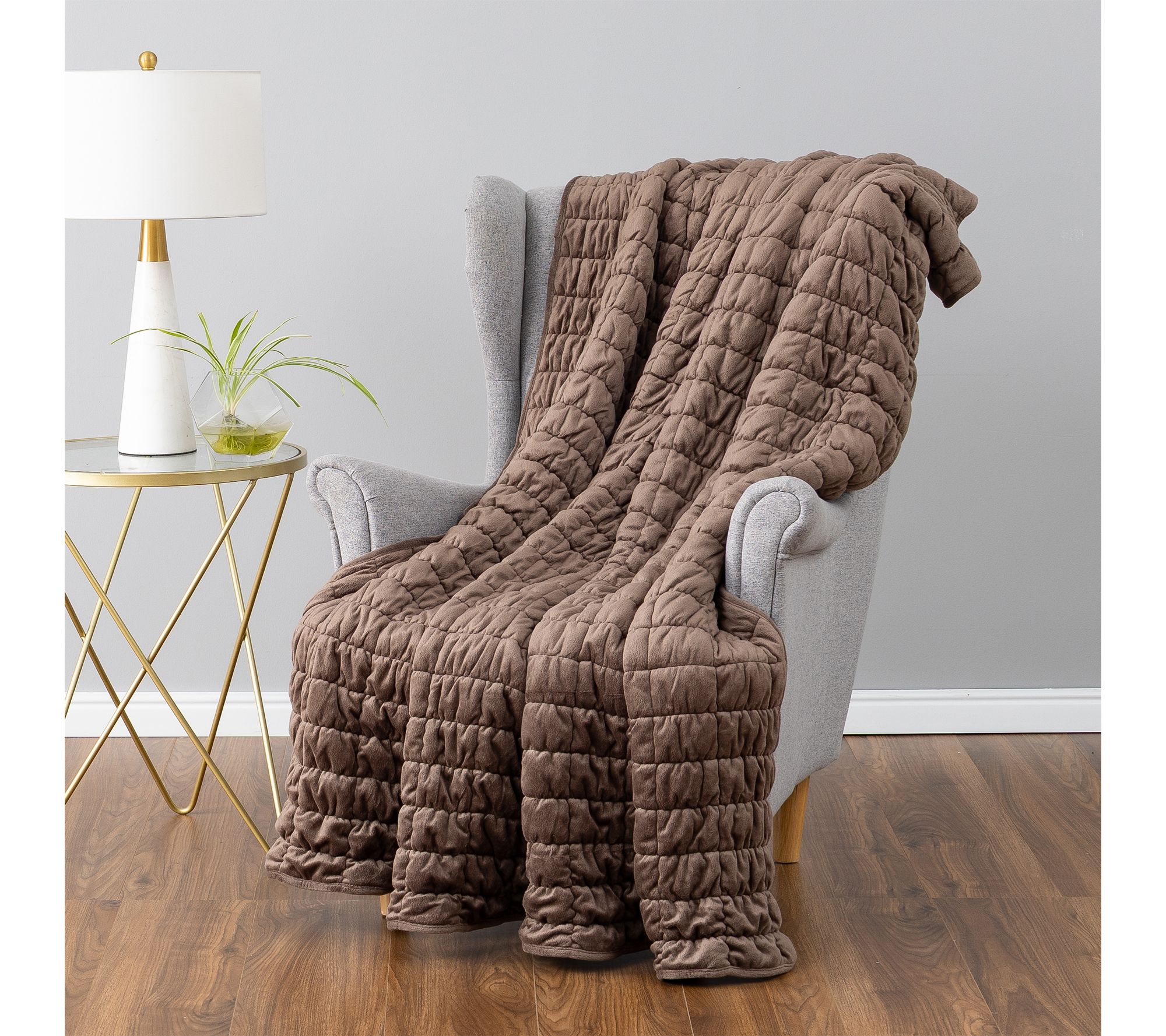 Berkshire Filled and Quilted Suedemink Oversized Throw