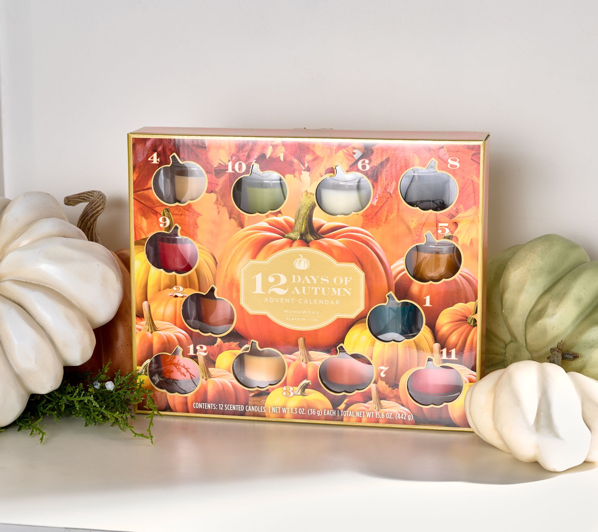 "As Is" HomeWorx by Slatkin + Co. 12 Days Fall Scent Candles
