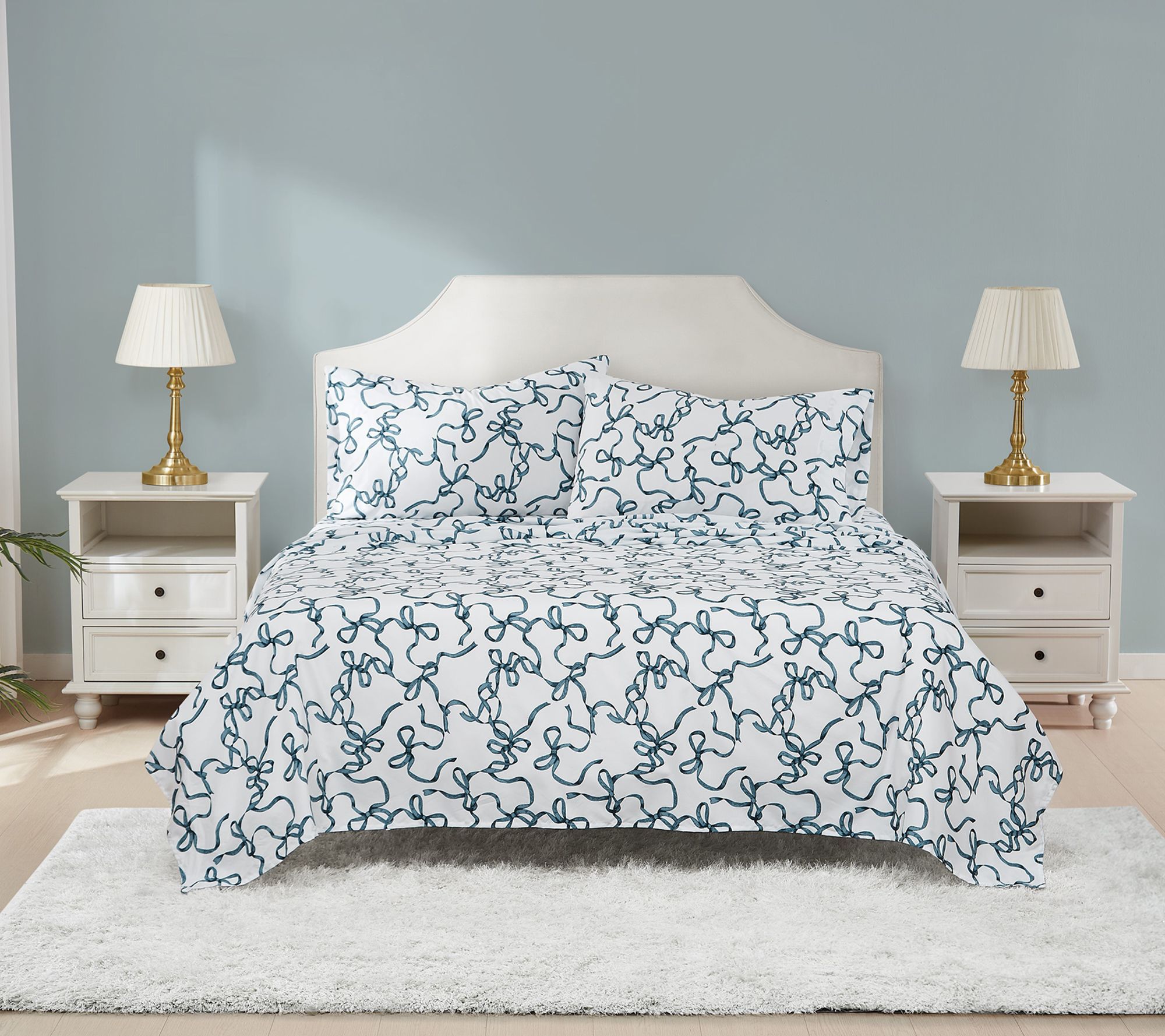 Truly Soft Printed Bow 3-Piece Twin Sheet Set