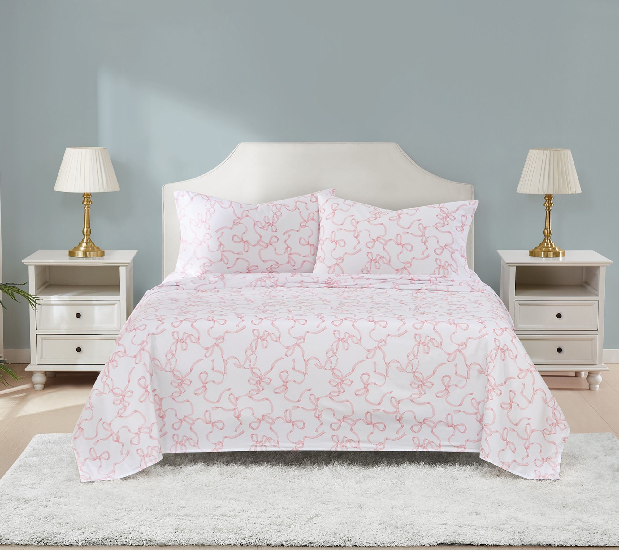 Truly Soft Printed Bow 3-Piece Twin Sheet Set