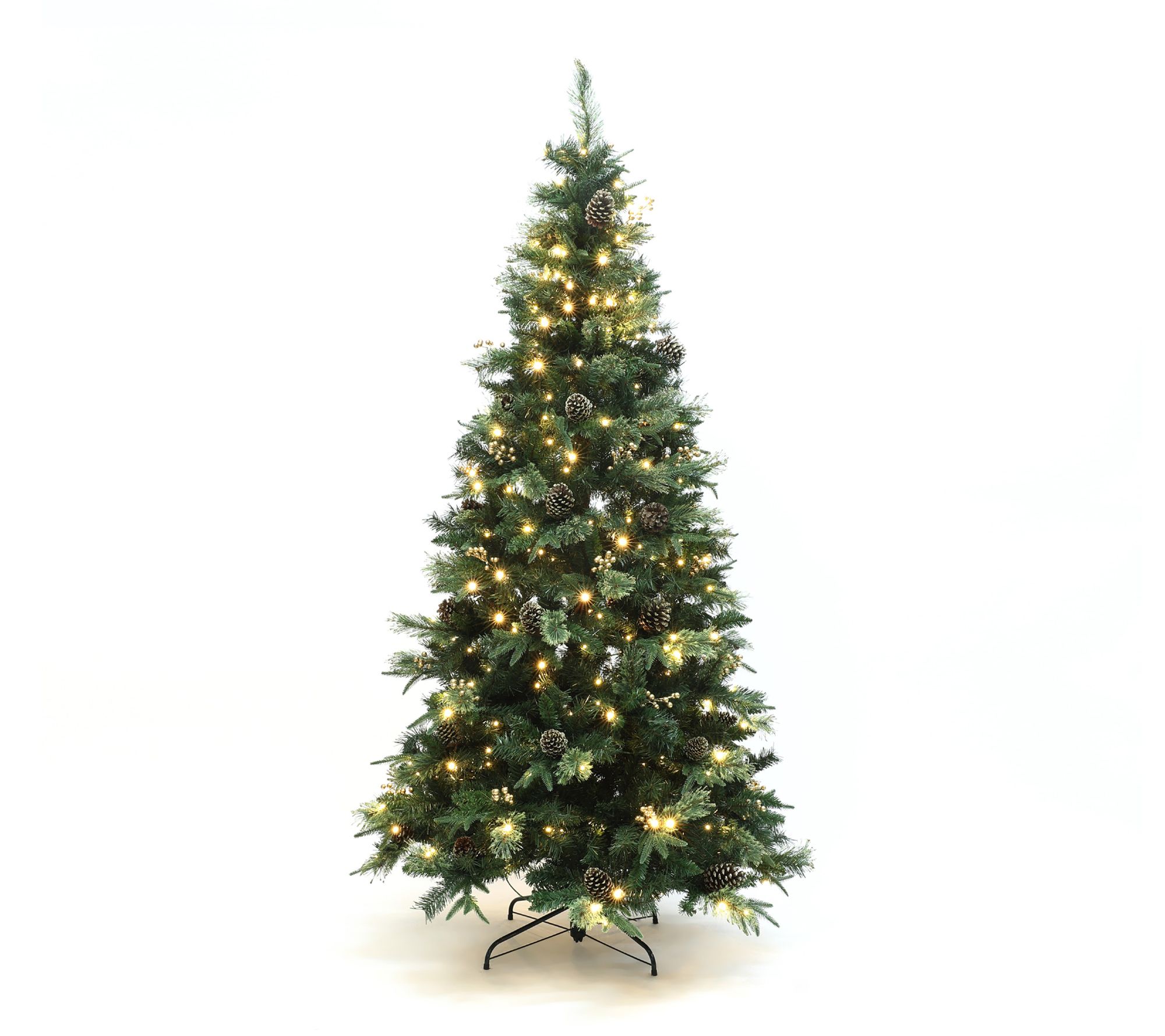LuxenHome 6.5Ft Pre-Lit Artificial Pine Xmas Tree with Stand