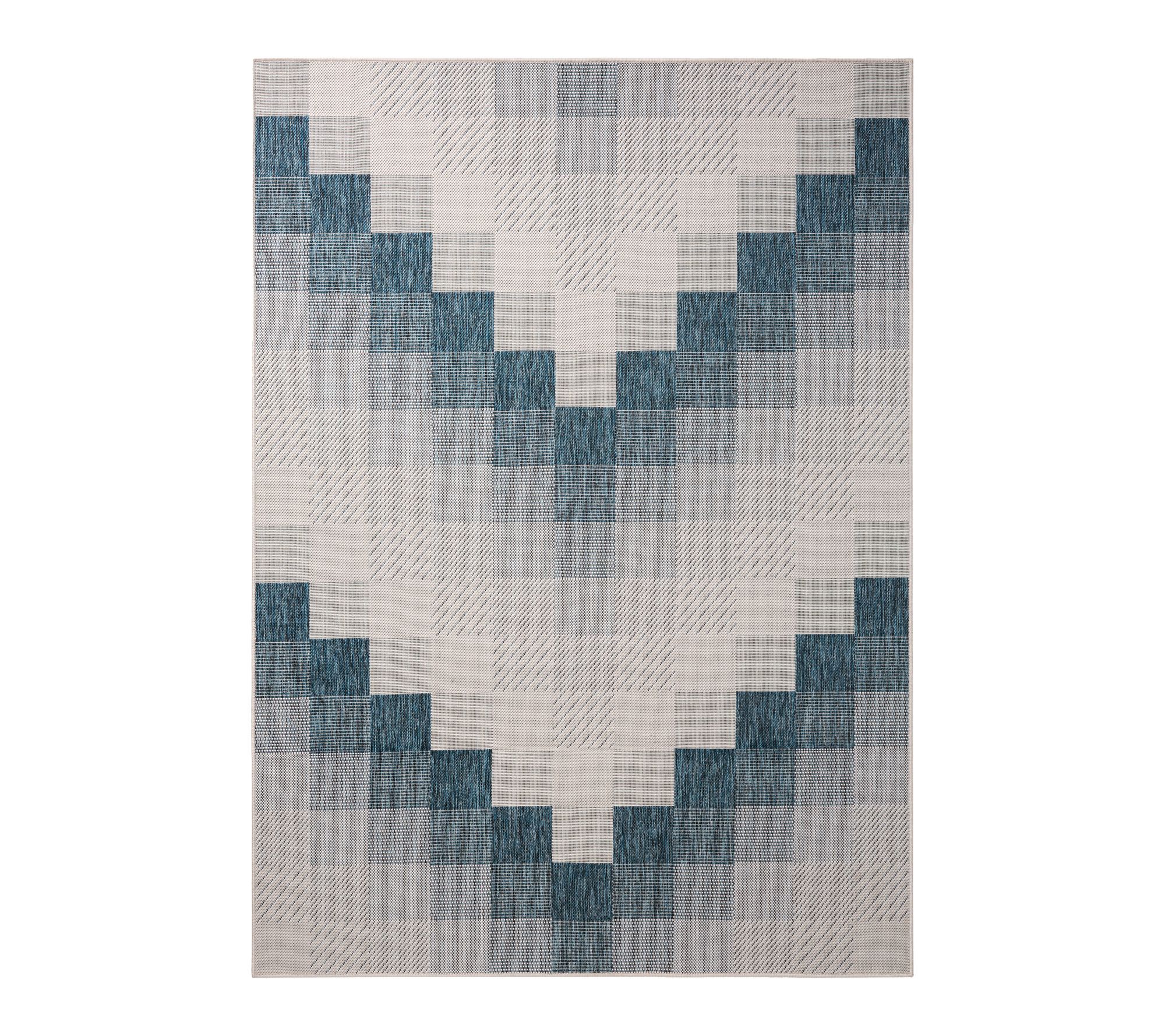 NMNY Patio Country Ombre Chevron 5x7 Indoor/Outdoor Rug