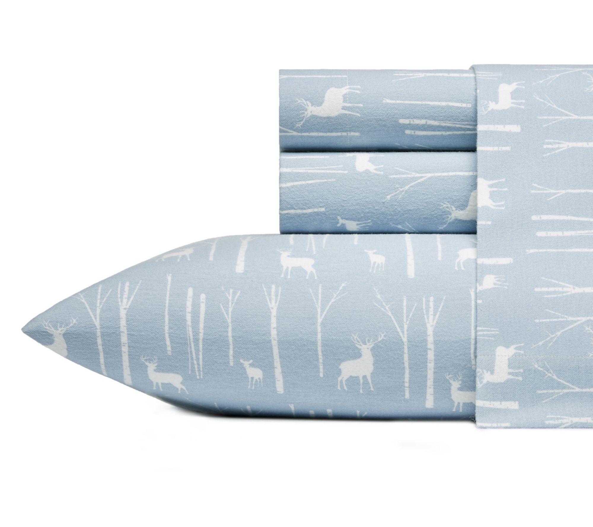 Eddie Bauer Birch Forest Blue Cotton Queen Sheet Set