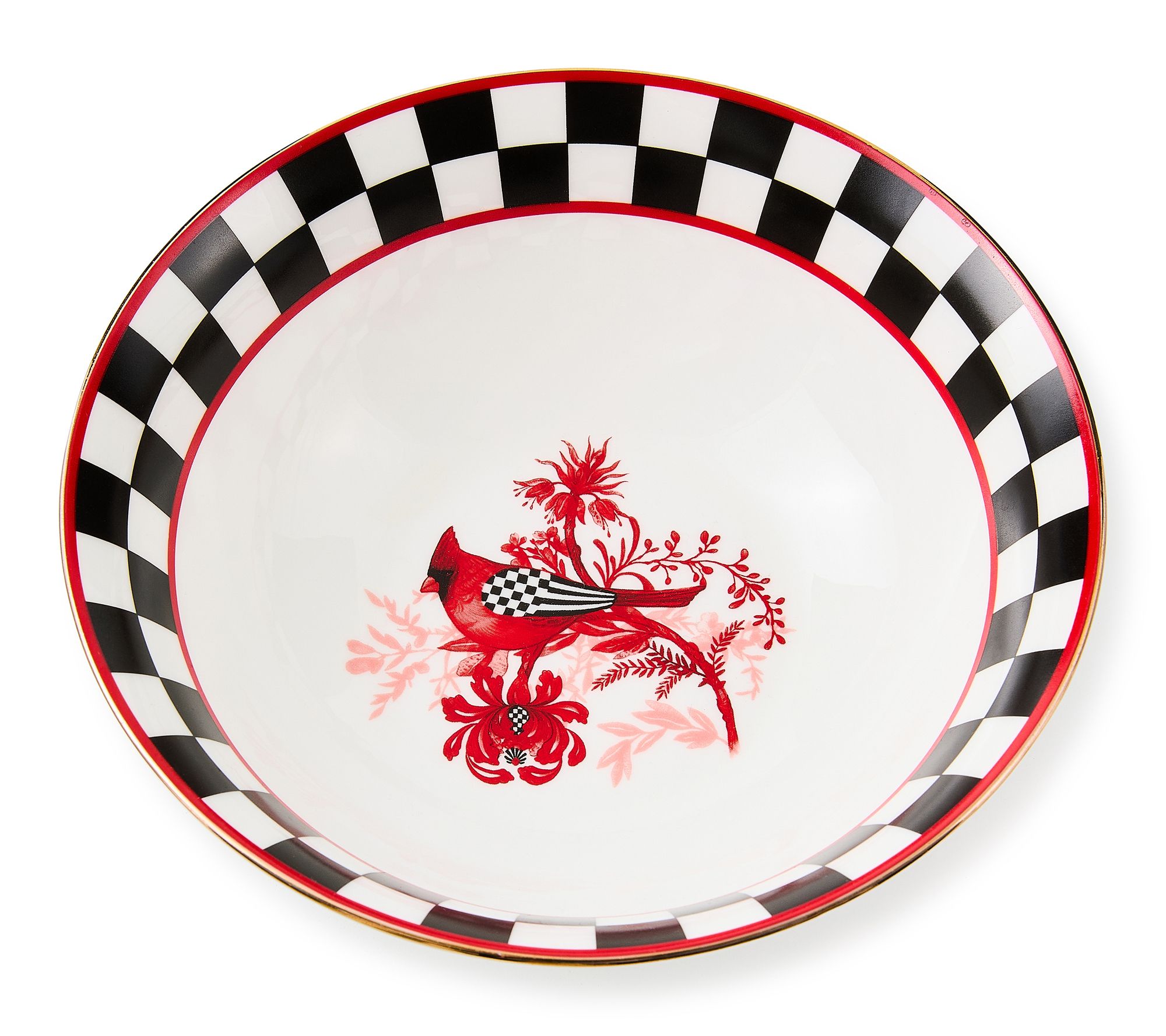 MacKenzie-Childs Cardinal Toile Bowl