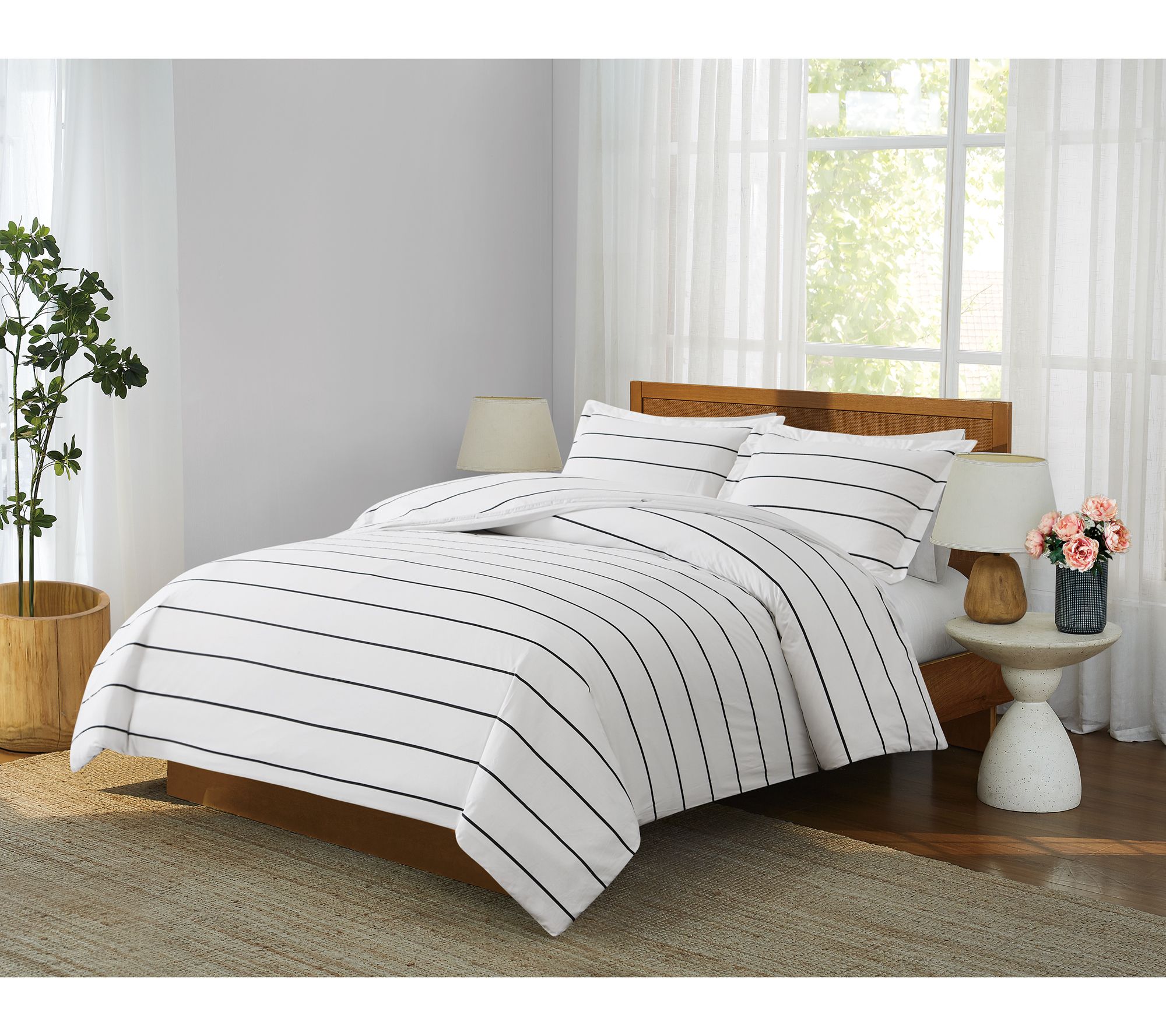 Brooklyn Loom Hayward Stripe King Duvet Cover Set