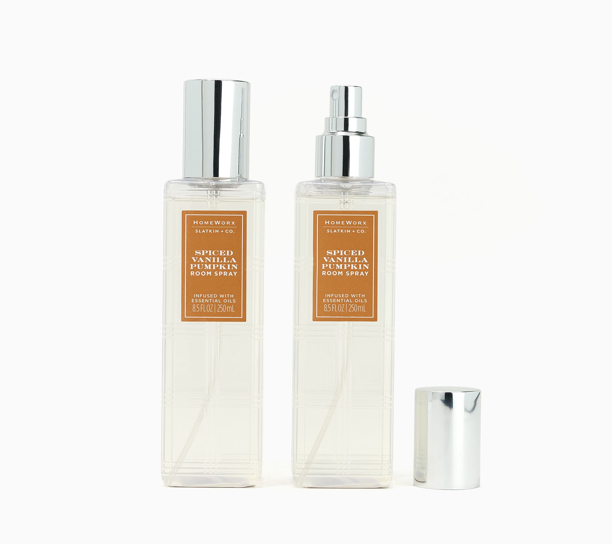 HomeWorx by Slatkin + Co. S/2 8.5oz Spiced Vanilla Pumpkin Spray