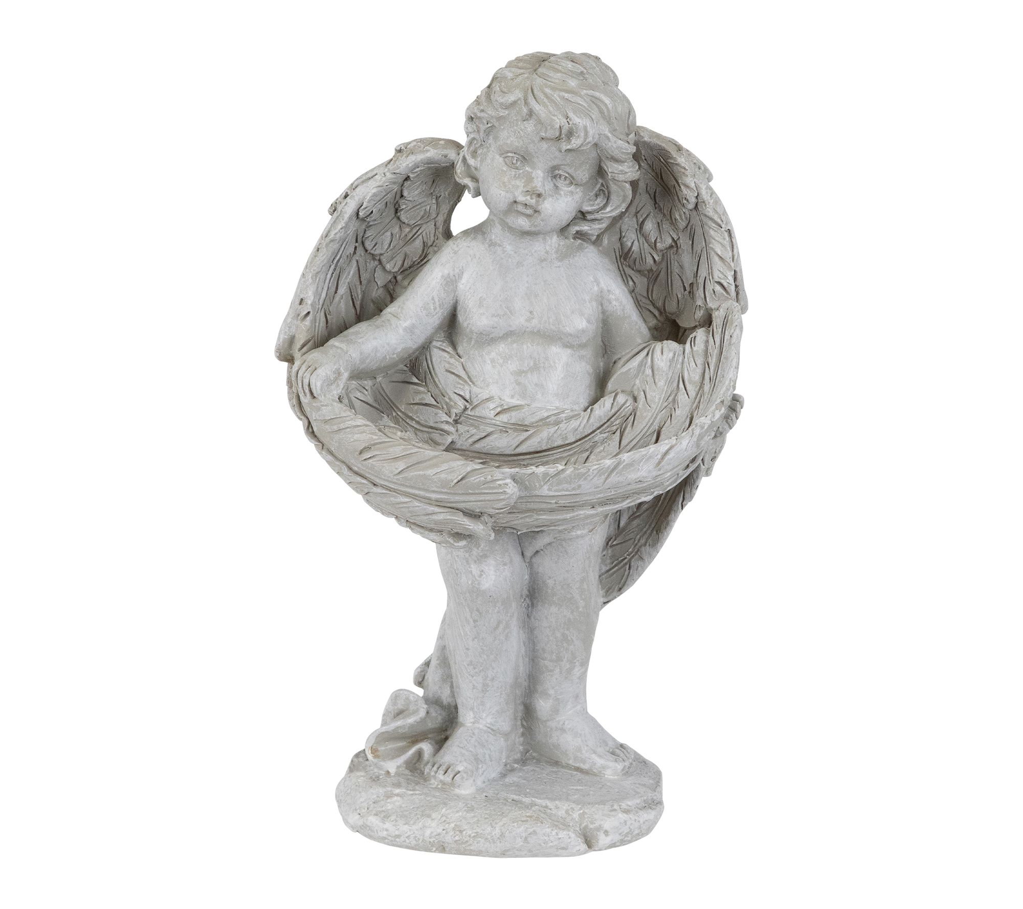 Northlight Cherub Wrapped in Wings Outdoor Garden Statue - 8"