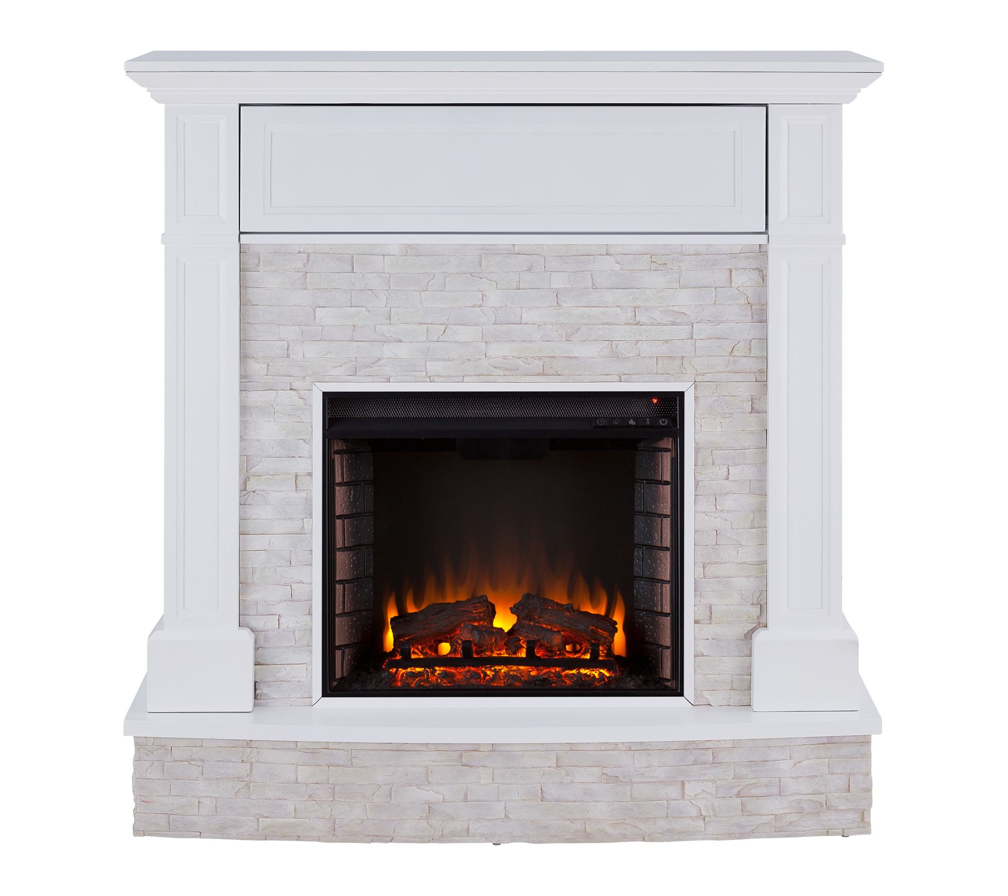 SEI Jacksdale Electric Faux Stone Media Fireplace