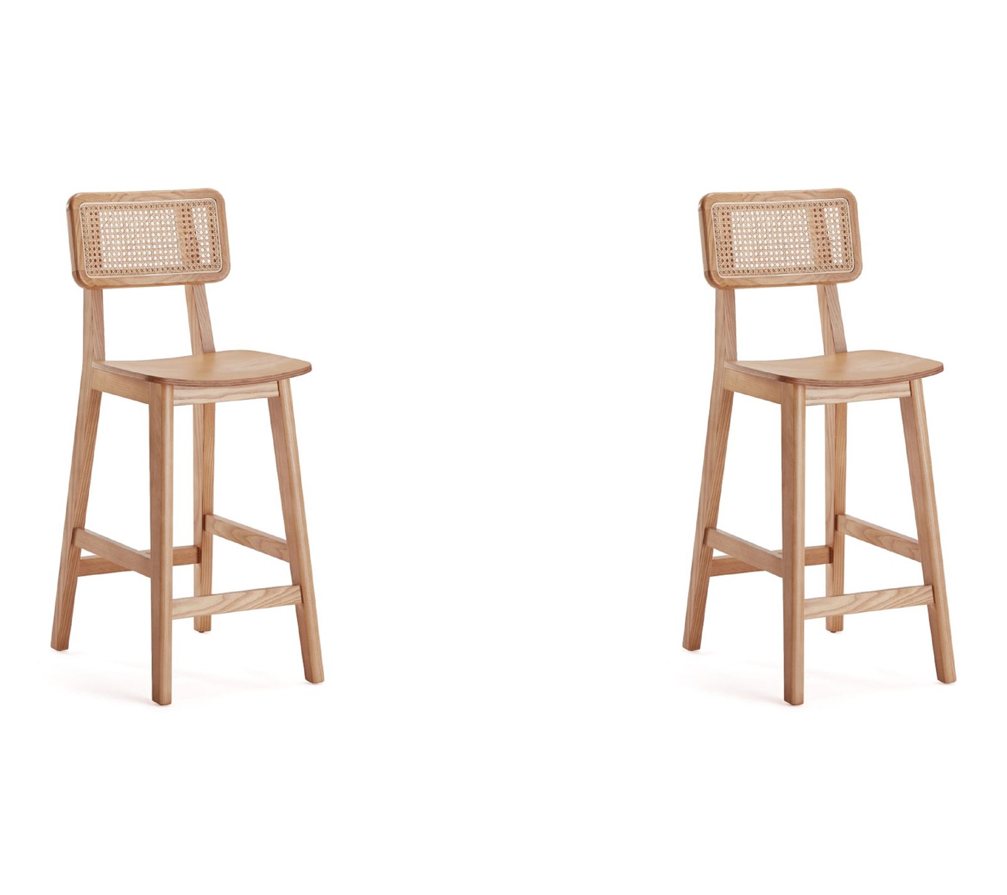 Manhattan Comfort Versailles Wood Counter Stool- Set of 2