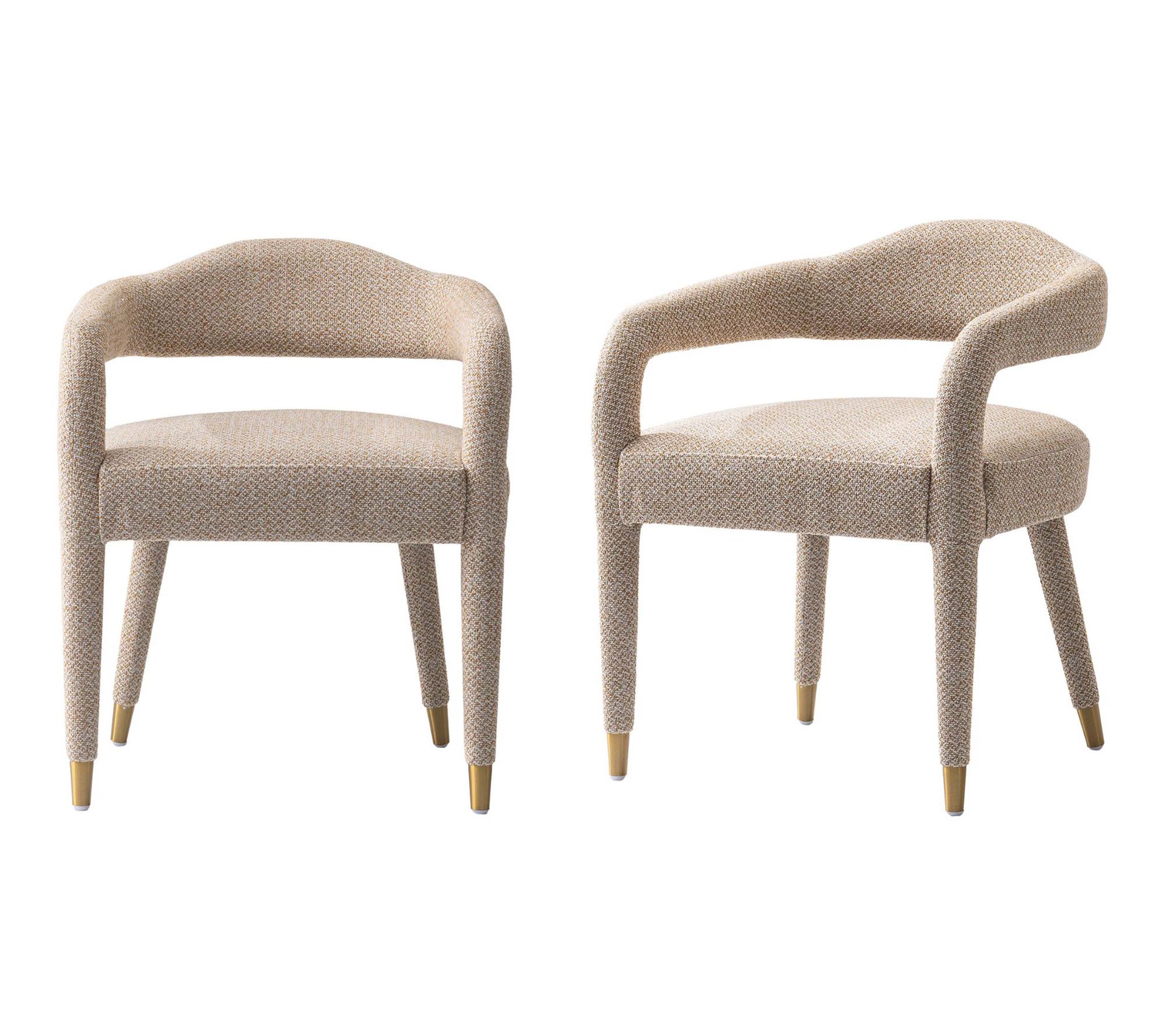Manhattan Comfort Aspen Upholstered Tweed Armchair - Set of 2