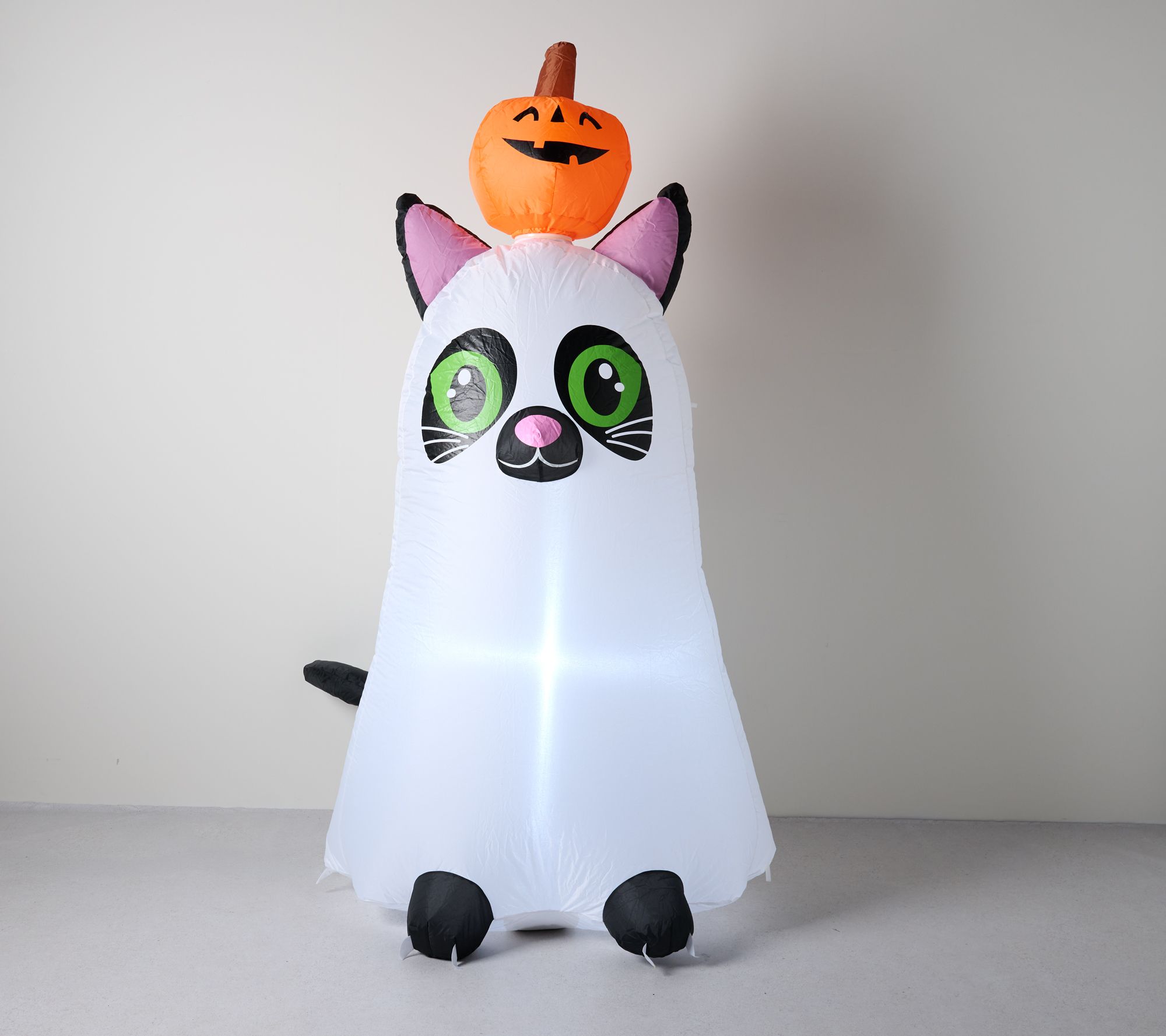 Hay & Harvest 72" Inflatable Ghost with Jack-O-Lantern