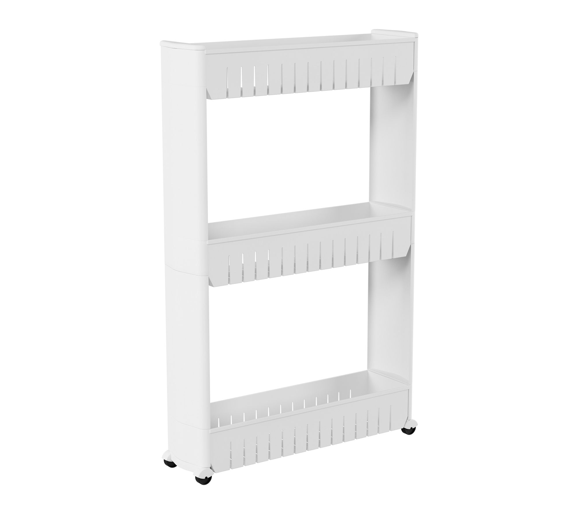 Lavish Home 3-Tier Rolling Cart Narrow-Space Slide-Out Storage