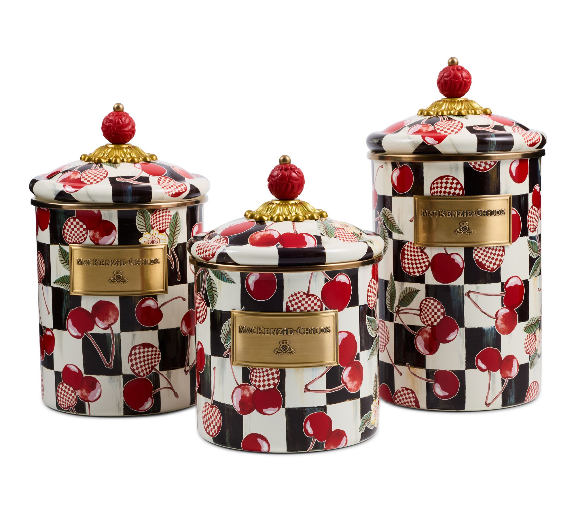  MacKenzie- Childs Canister Collective S/3 - Sm, Med, Lrg