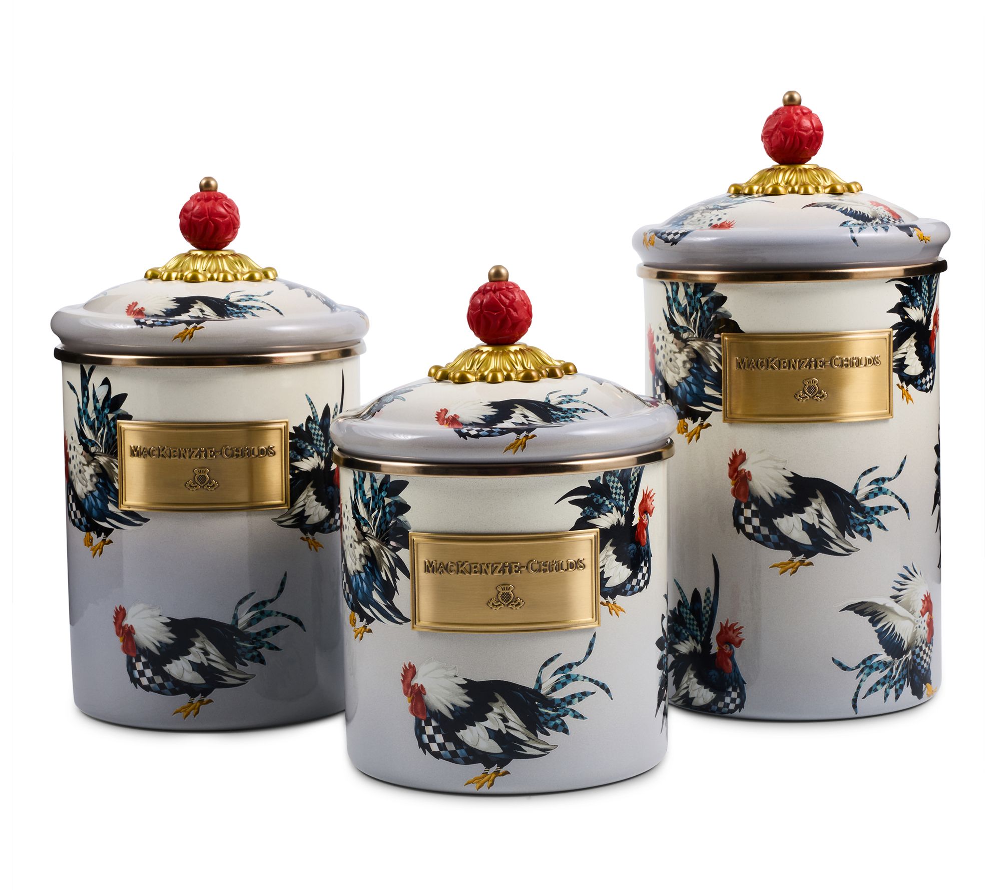 MacKenzie- Childs Canister Collective S/3 - Sm, Med, Lrg