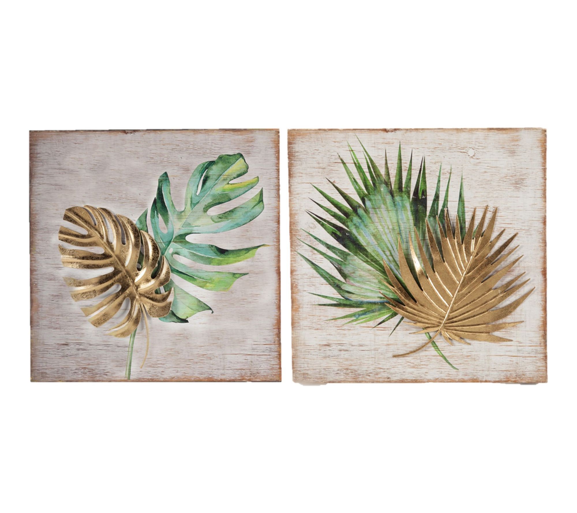 LuxenHome 2-Piece Tropical Leaf Wall DecorationSet