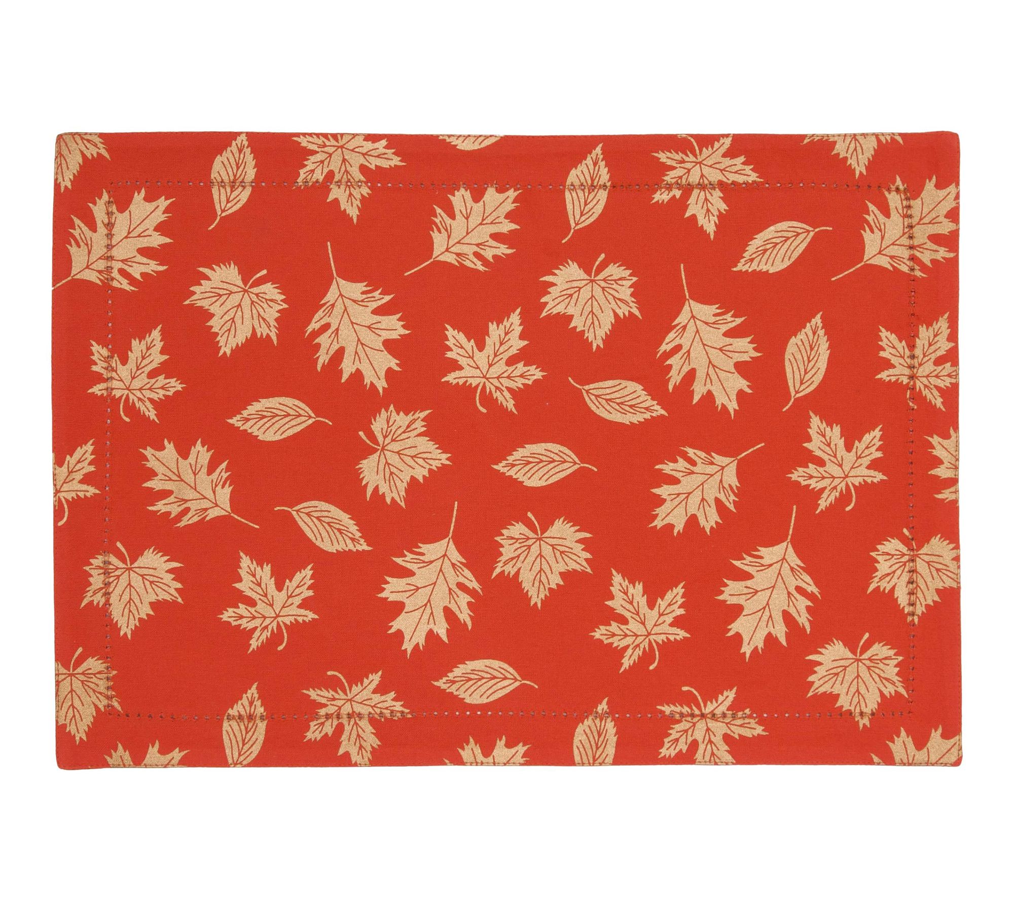 Lux Autumnal Le af Fall Harvest Placemat Set o f 6  by Valerie