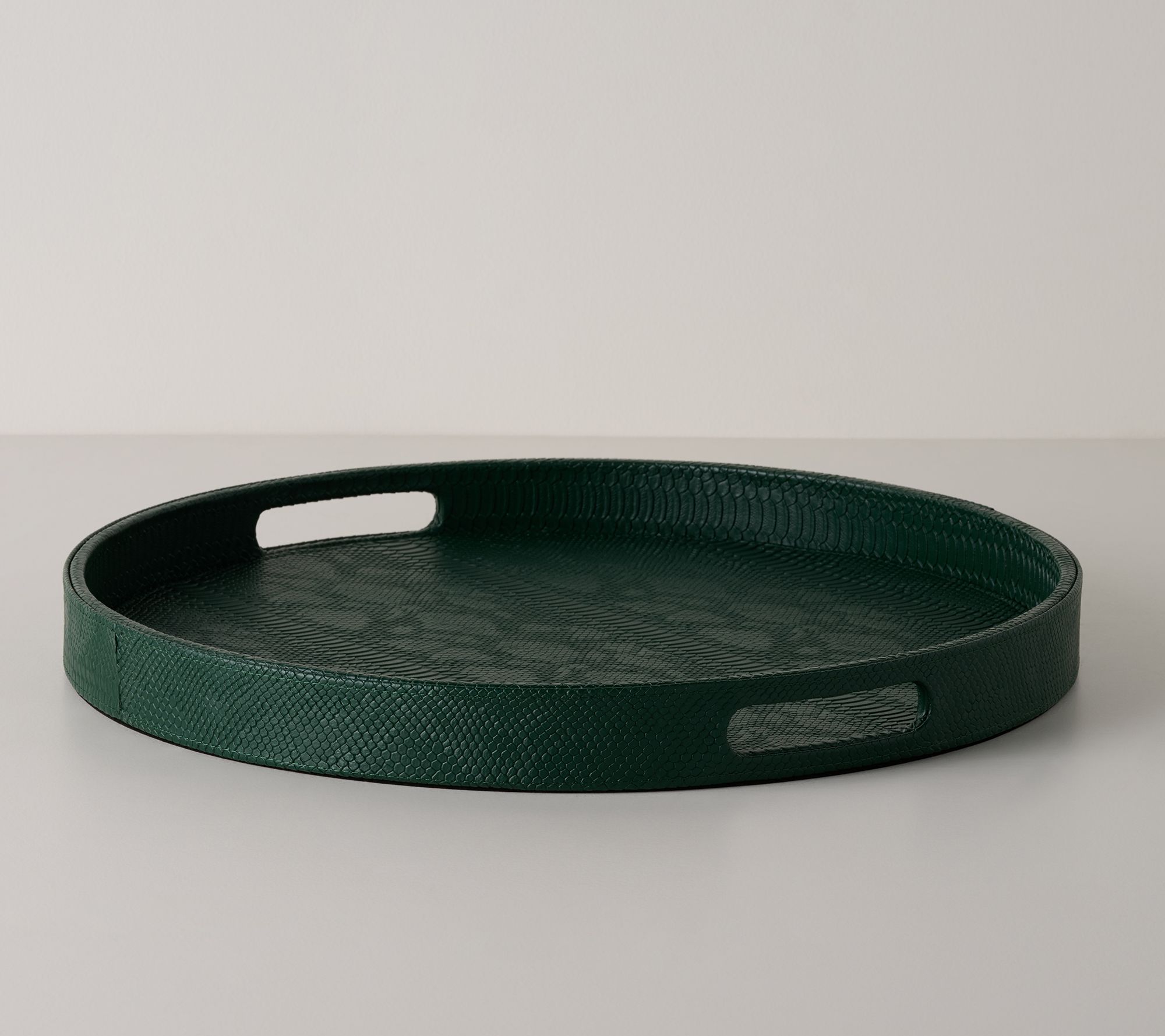 Mrs. H by Dee Hilfiger PU Leather Round Storage Tray