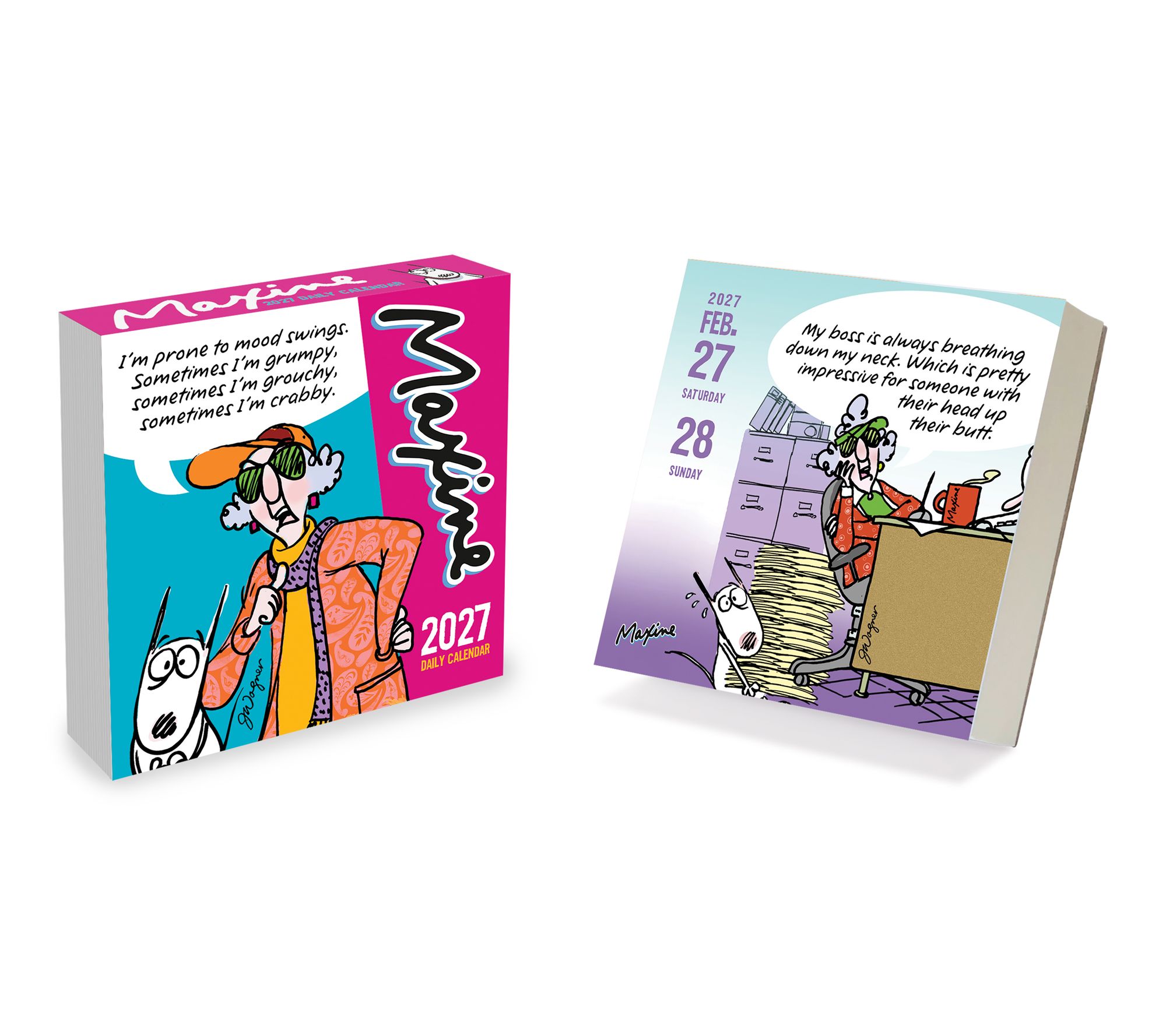 2027 Maxine Daily Desktop Calendar