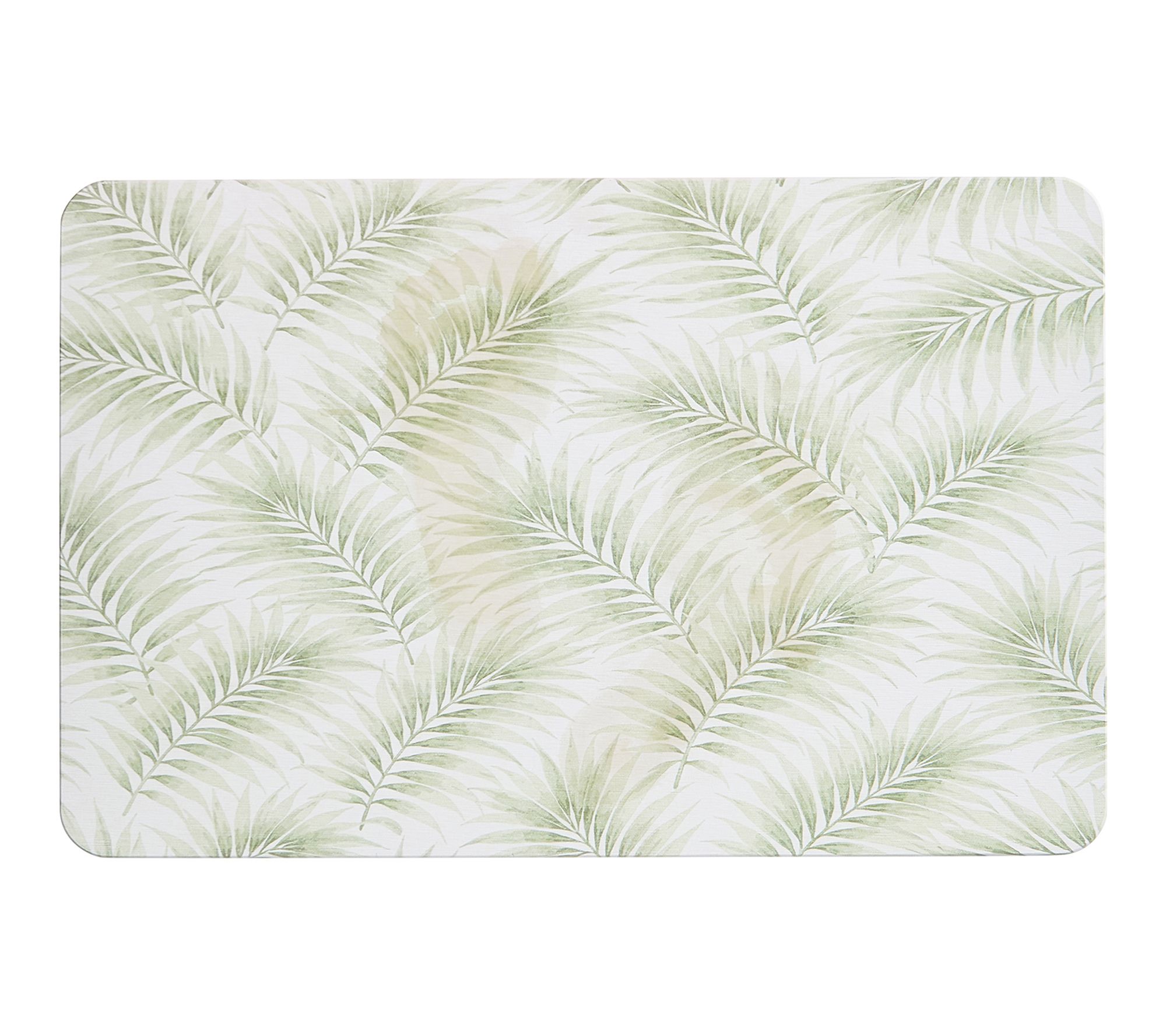 VCNY Home Green Carved Palms Diatomite Stone Bath Mat