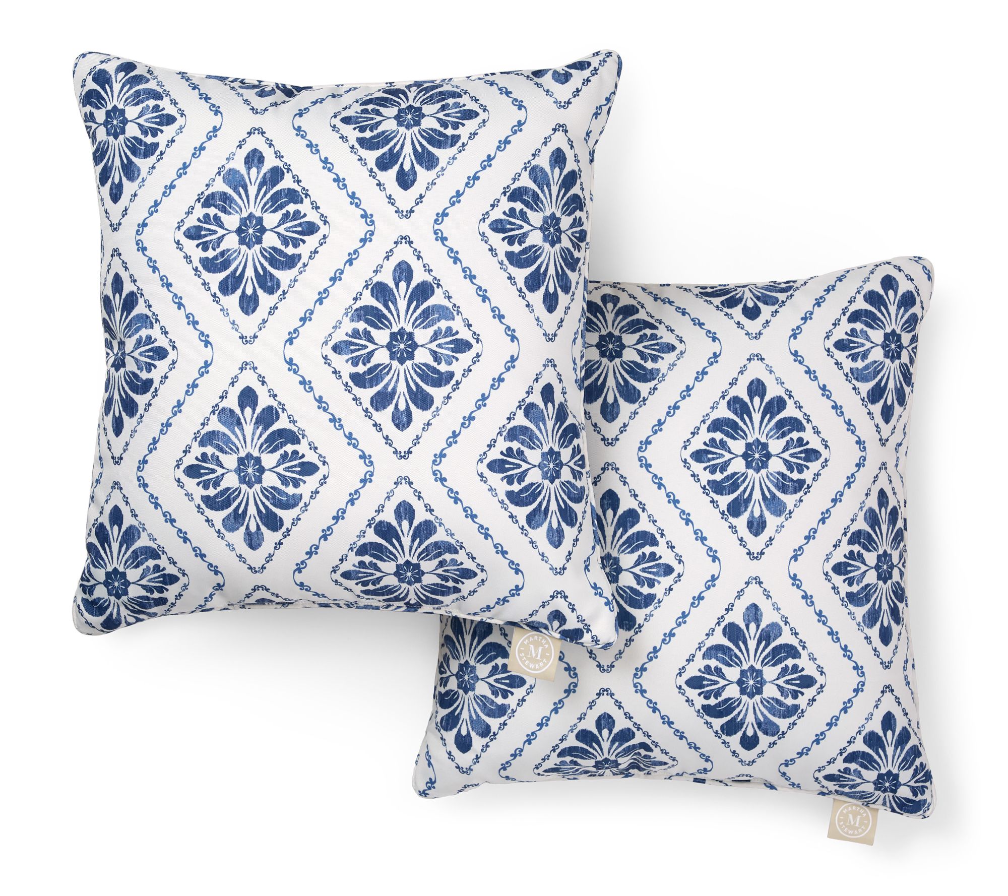 Martha Stewart Becca Geometric 18"x18" Outdoo r Pillow 2-Pack