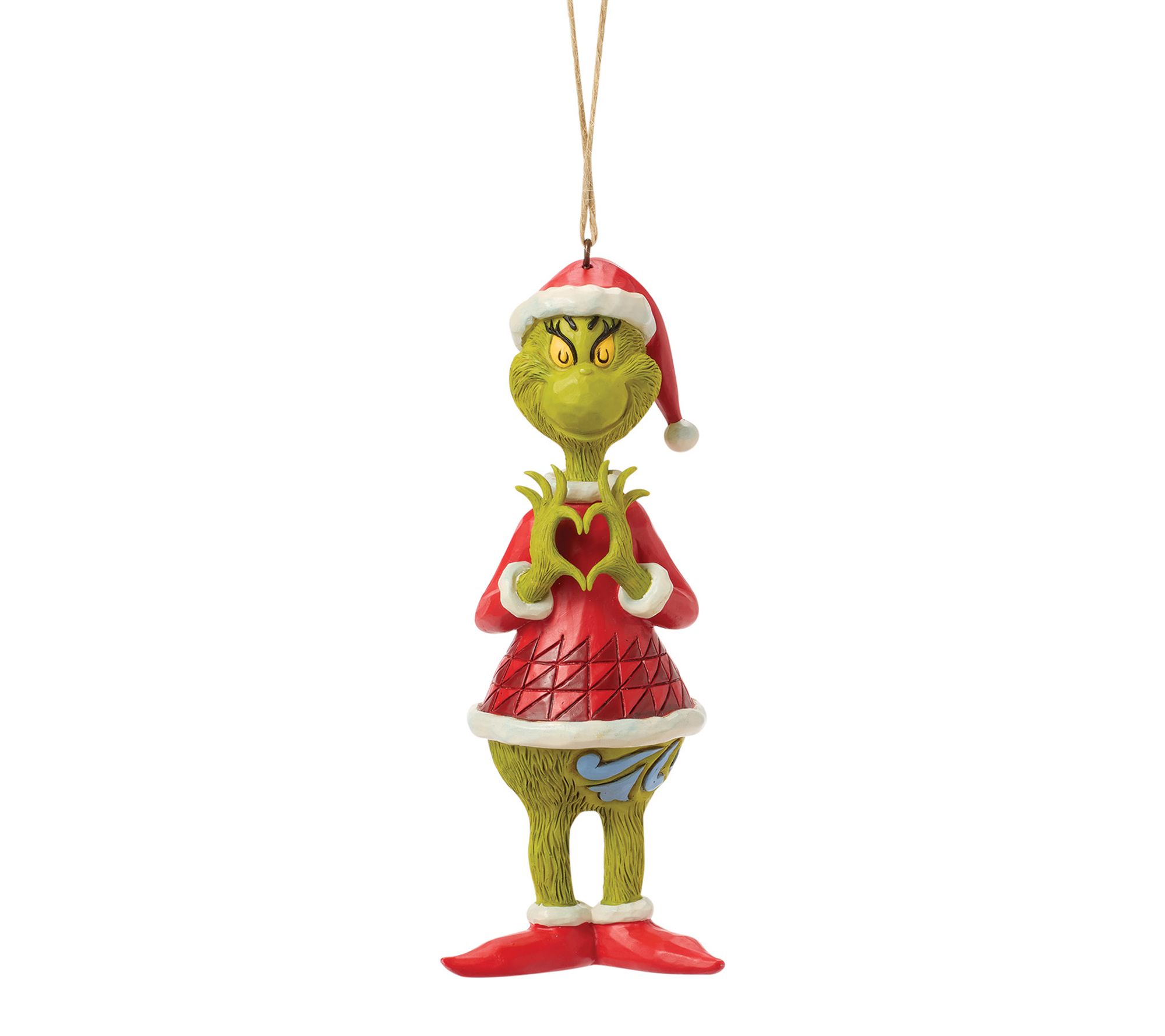 Jim Shore Grinch with Heart Hands Hanging Ornament 5.3in