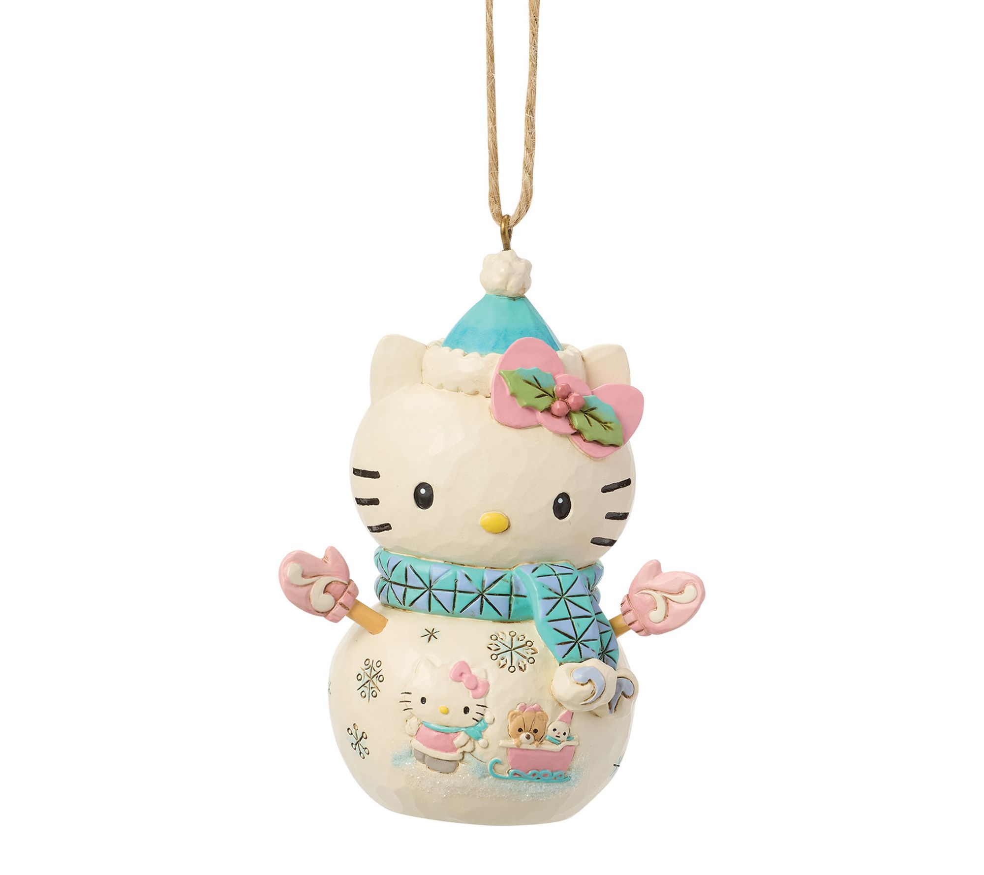 Jim Shore Sanrio Hello Kitty Snowman Hanging Ornament 3.4in