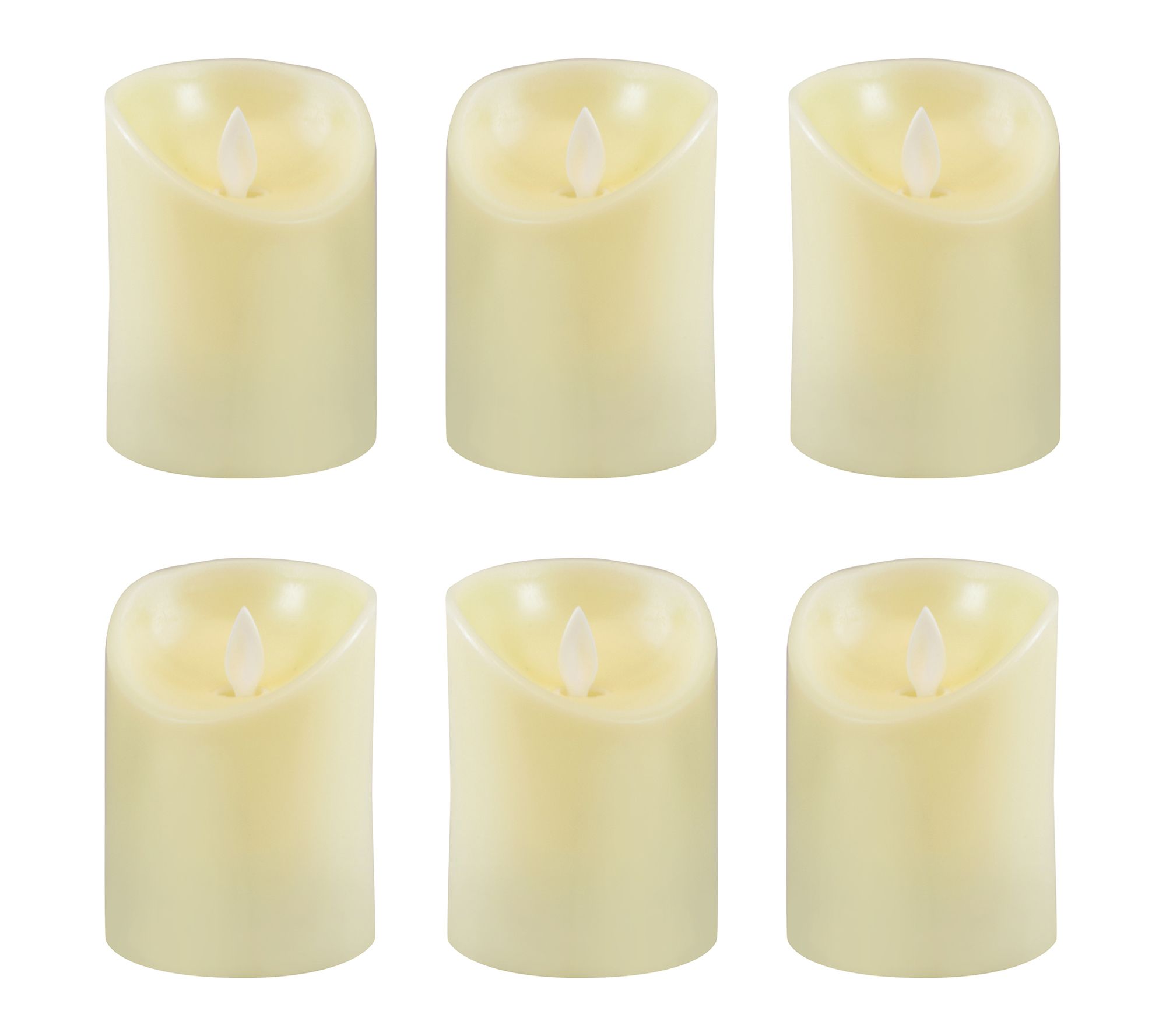 LumaBase LED Votive Candles with Moving Flame-Set of 6
