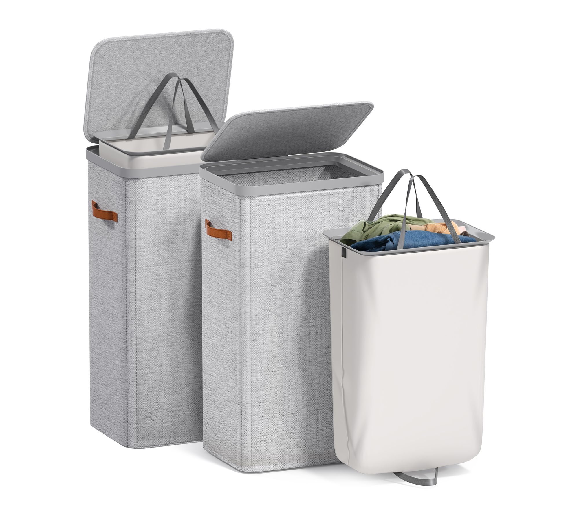 Sorbus Fabric Laundry Hamper with Bag 1 -Compartment, 2Pk