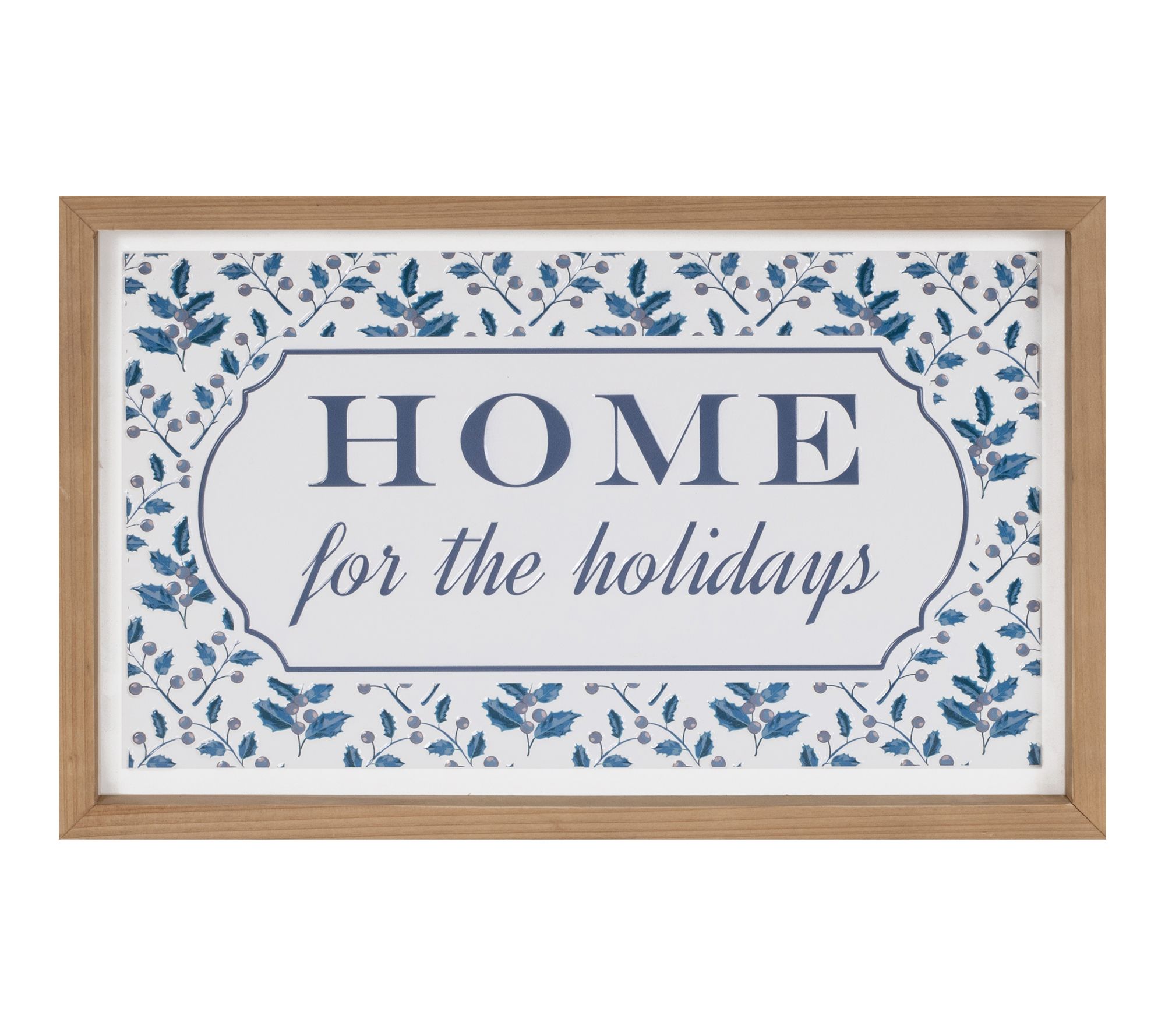 Melrose Framed Home for the Holidays Sign 15.5"L