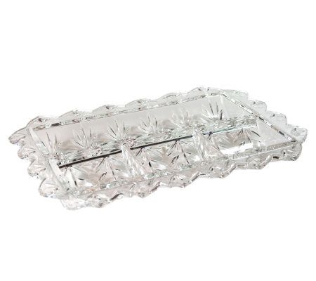 Portico by Fifth Avenue Crystal 4-Section Relish Tray — QVC.com