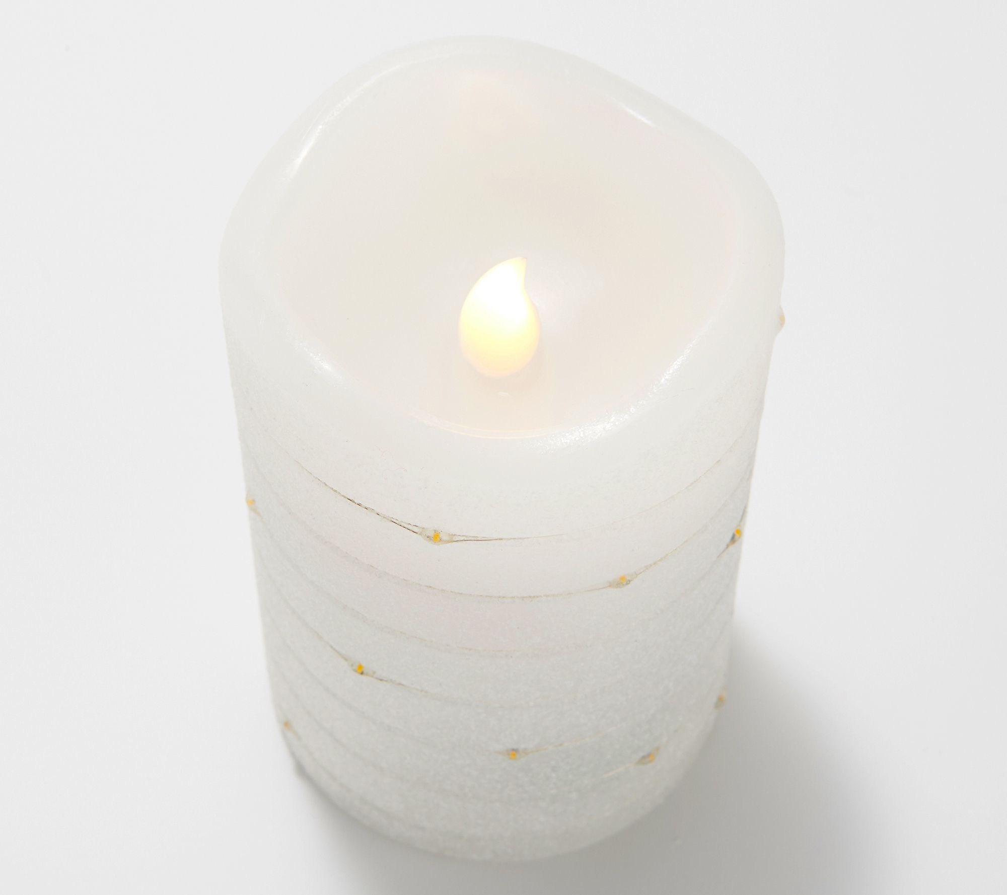 "As Is" Lightscapes Set of 2 Candy Cane Pedestals with Candles