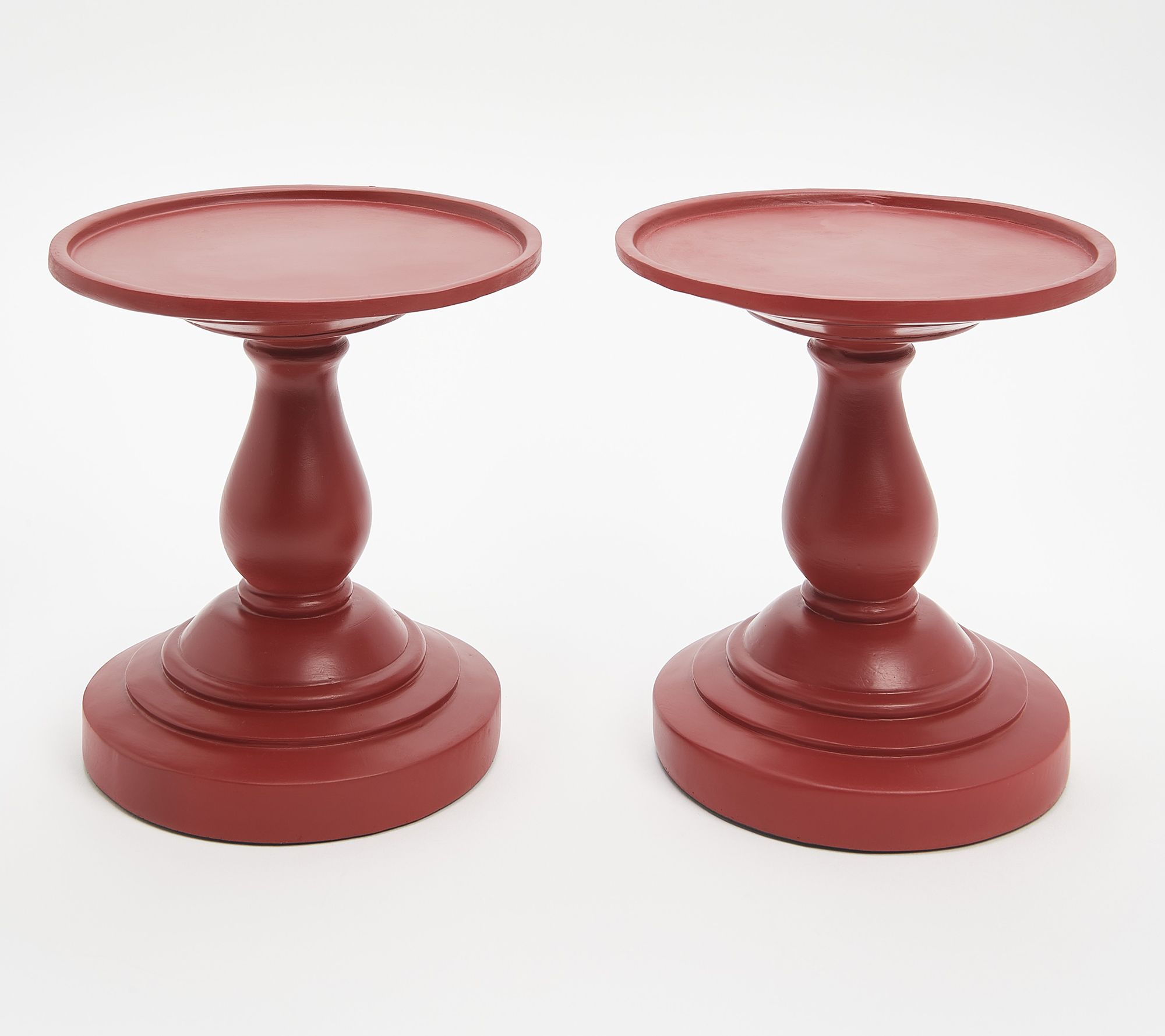 Set of 2 7" Pedestal Candle Holders by Valerie