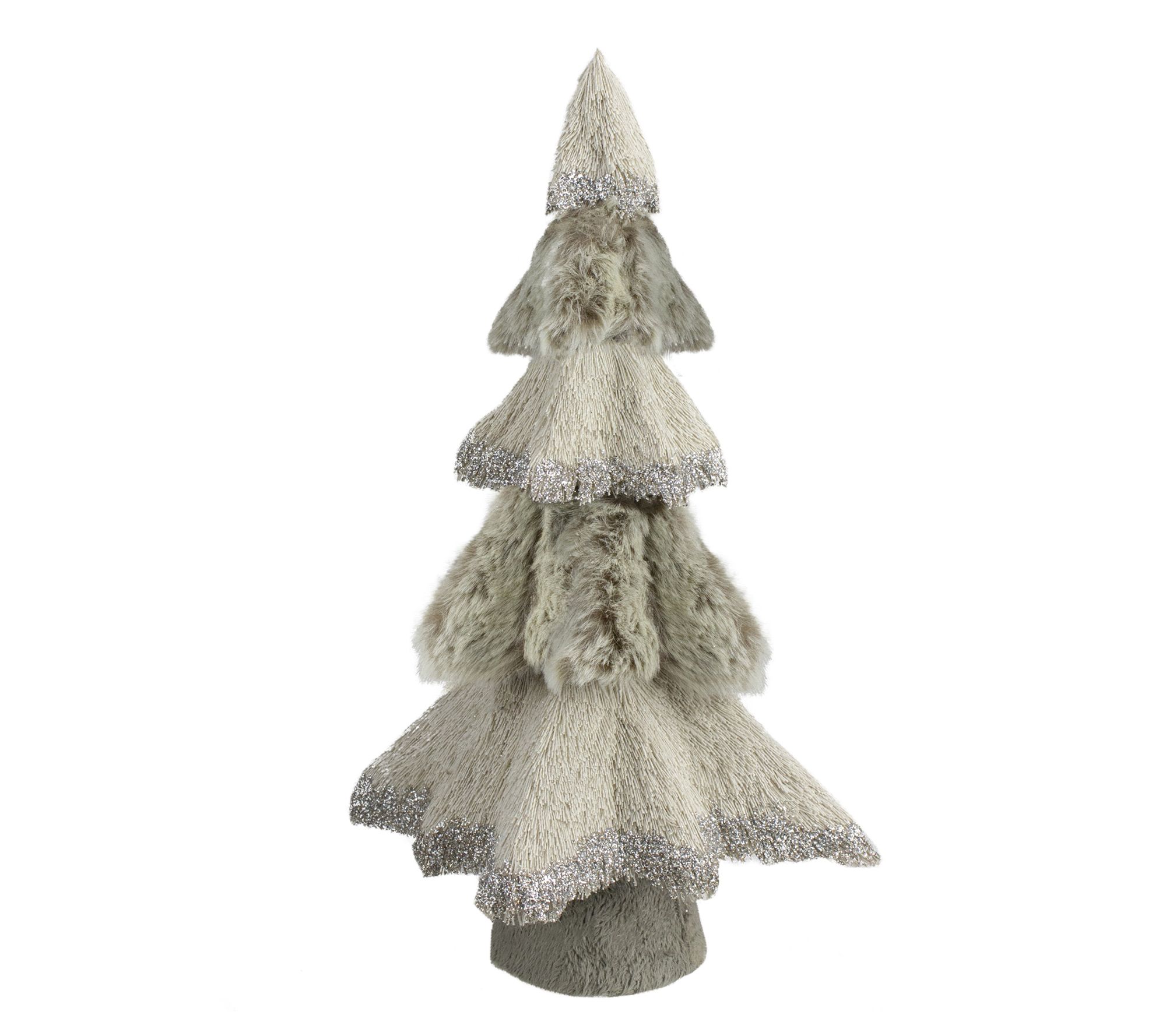 Northlight 20" Multi Textured Triangular Tree w/ Glitter