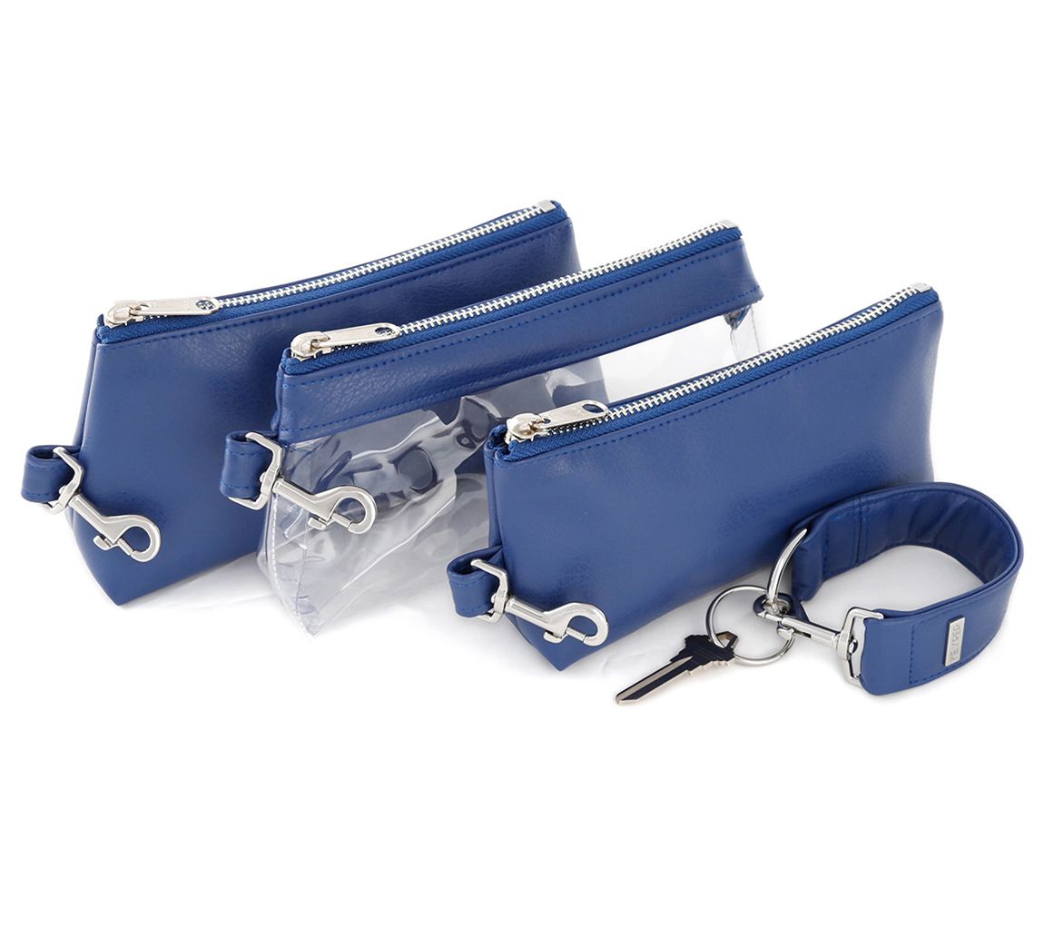 Keyper IT Bags Mini, Luxe, and Luxe Clear & KeyFob Silver