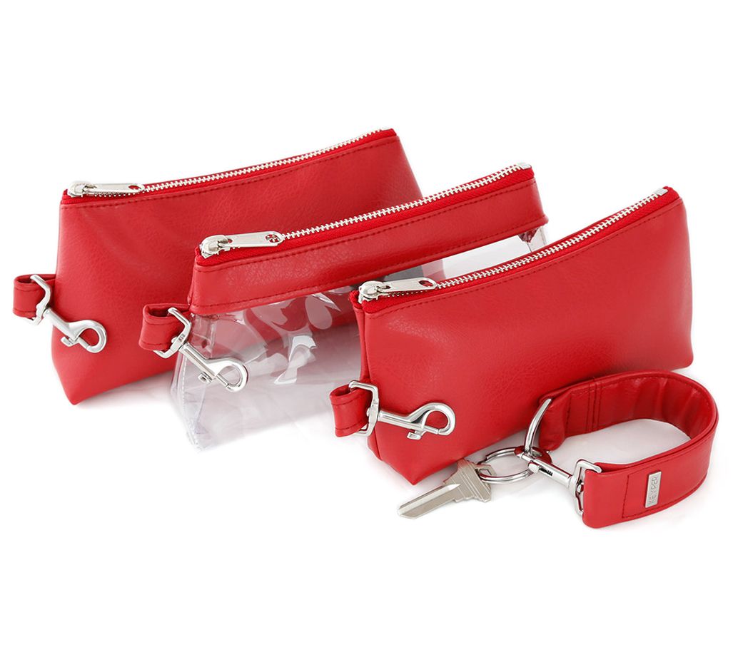 Keyper IT Bags Mini, Luxe, and Luxe Clear & KeyFob Silver