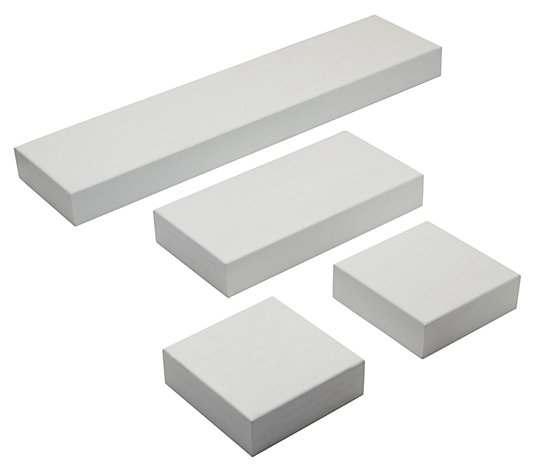 Melannco 4-Piece White Chunky Shelves